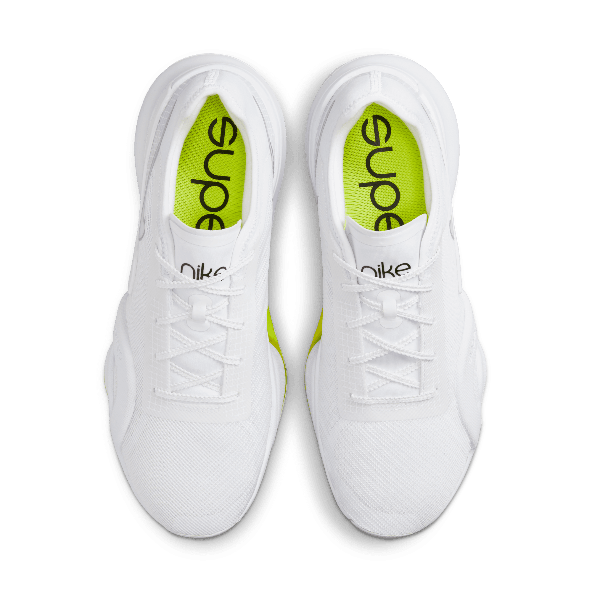 Nike Air Zoom SuperRep 3 "White/Metallic Silver/Volt/Black" Men's HIIT Class Shoe - WHITE Thumbnail View 6