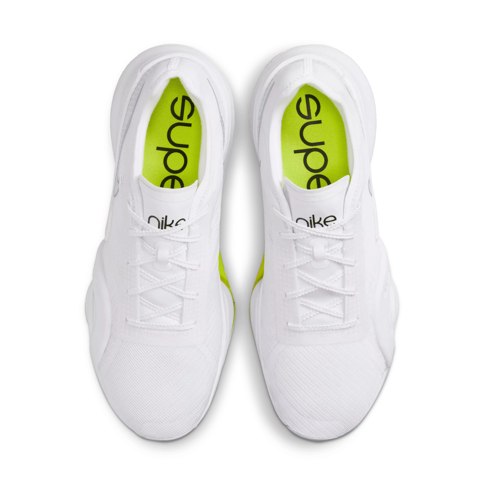 Nike Air Zoom SuperRep 3 "White/Metallic Silver/Volt/Black" Men's HIIT Class Shoe - WHITE