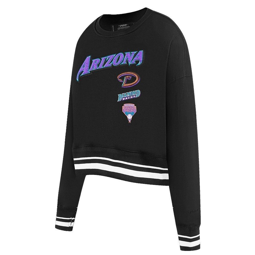 Pro Standard Women's Arizona Diamondbacks Retro Classics Crewneck - Black - BLACK Thumbnail View 3