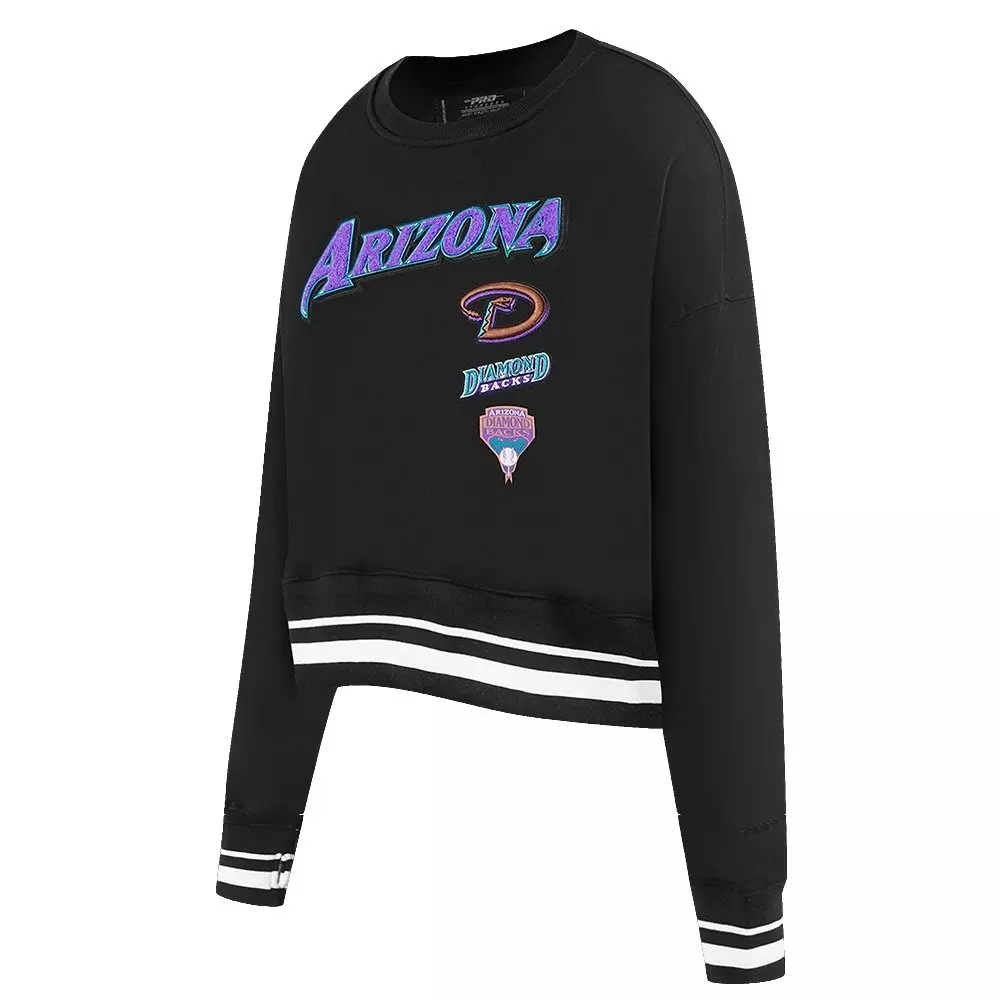 Pro Standard Women's Arizona Diamondbacks Retro Classics Crewneck - Black - BLACK