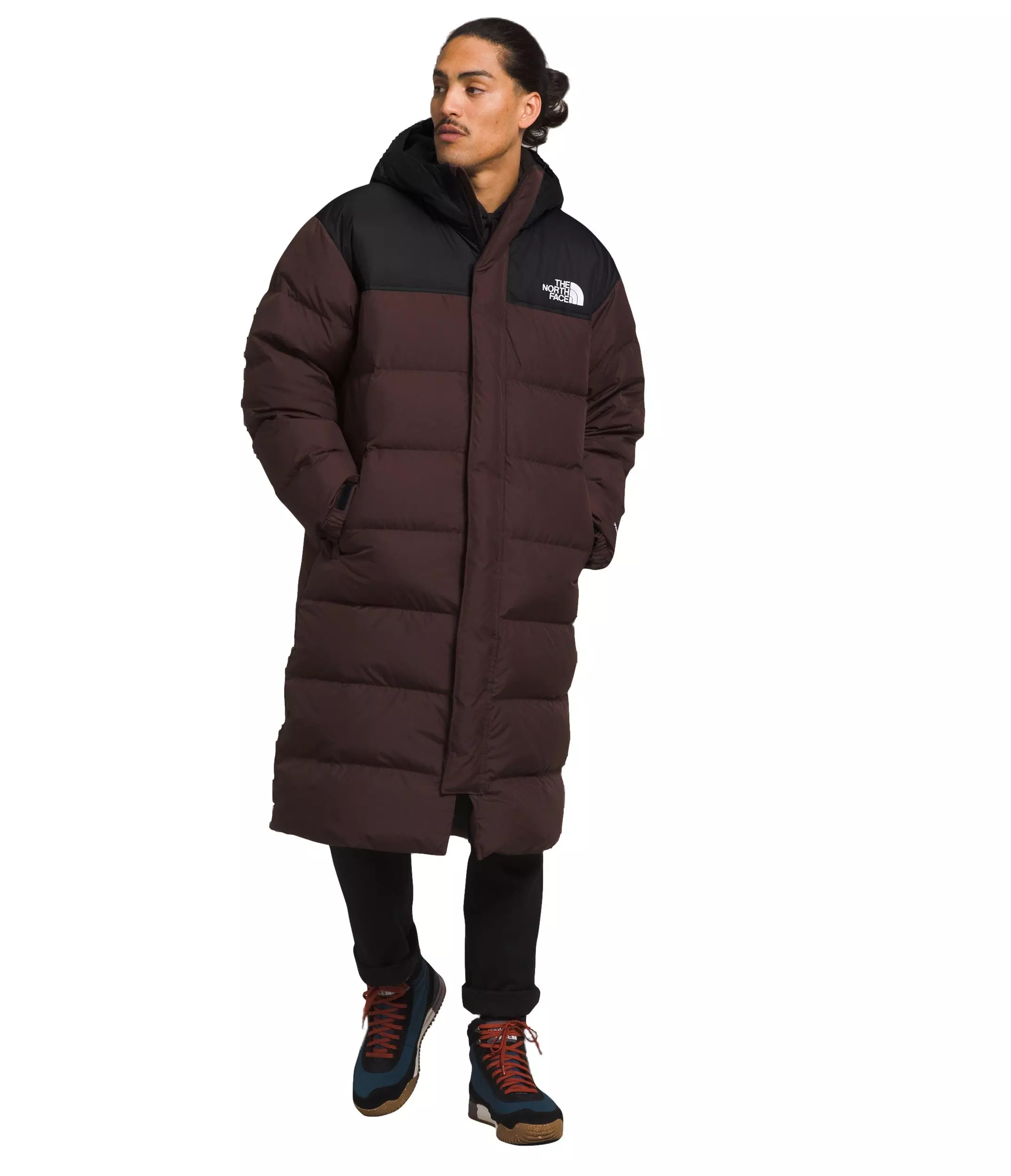 The North Face Men’s Nuptse Parka - BROWN/BLACK
