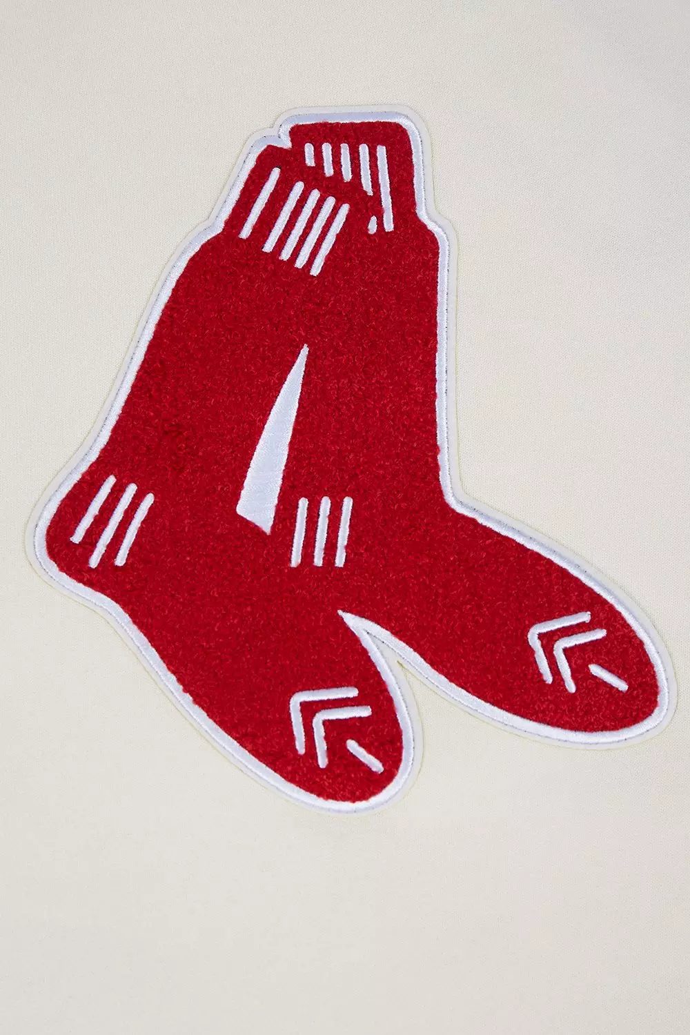 Pro Standard Women's MLB Boston Red Sox Retro Classic Cropped Fleece Hoodie -Eggshell/Navy - EGGSHELL/NAVY