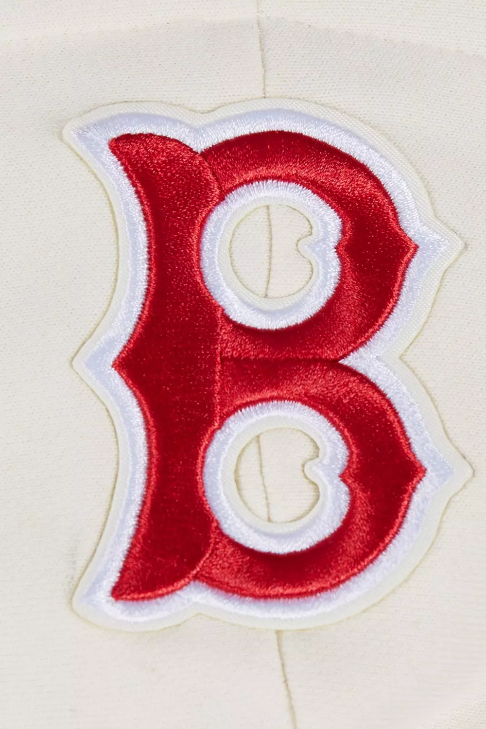 Pro Standard Women's MLB Boston Red Sox Retro Classic Cropped Fleece Hoodie -Eggshell/Navy - EGGSHELL/NAVY