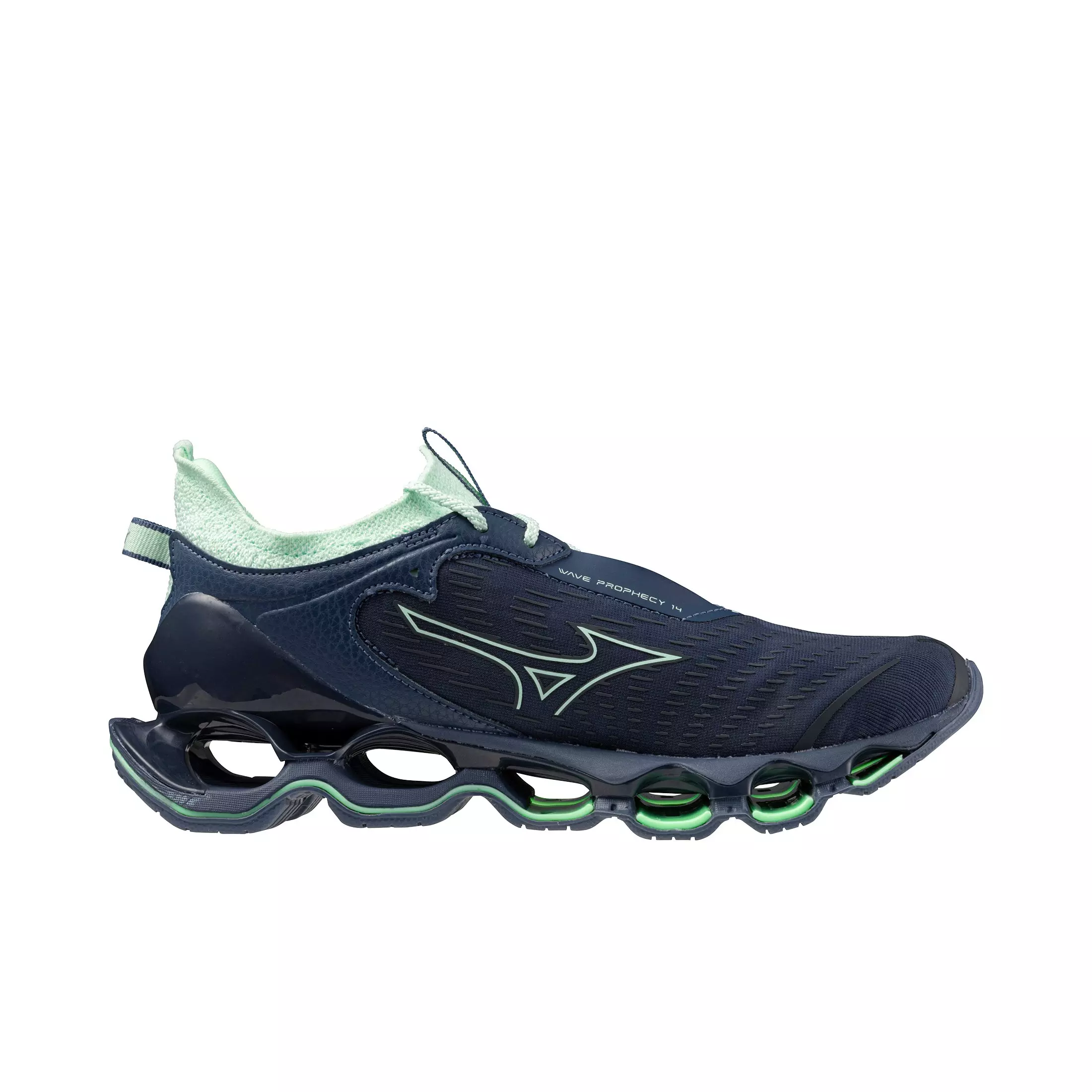 Mizuno Wave Prophecy 14 "Vintage Indigo/Bay" Women's Running Shoe - INDIGO/BAY