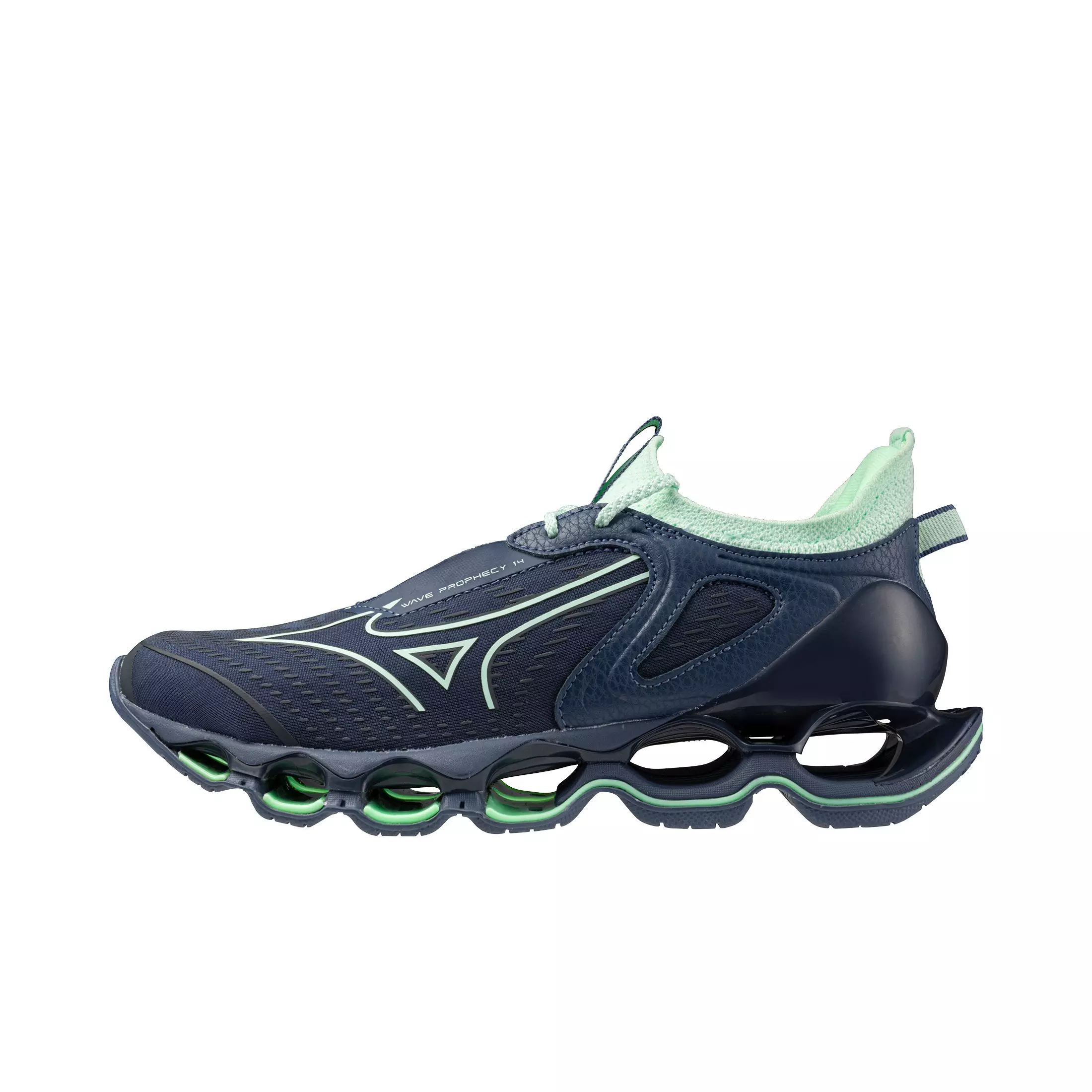 Mizuno Wave Prophecy 14 "Vintage Indigo/Bay" Women's Running Shoe - INDIGO/BAY