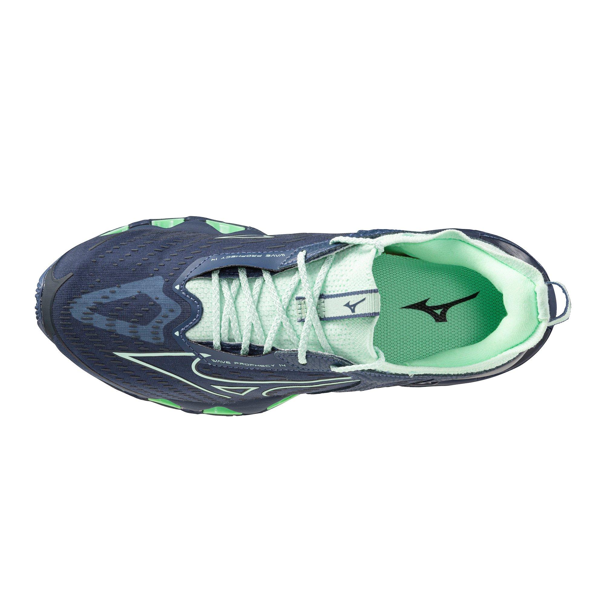 Mizuno Wave Prophecy 14 "Vintage Indigo/Bay" Women's Running Shoe - INDIGO/BAY Thumbnail View 3