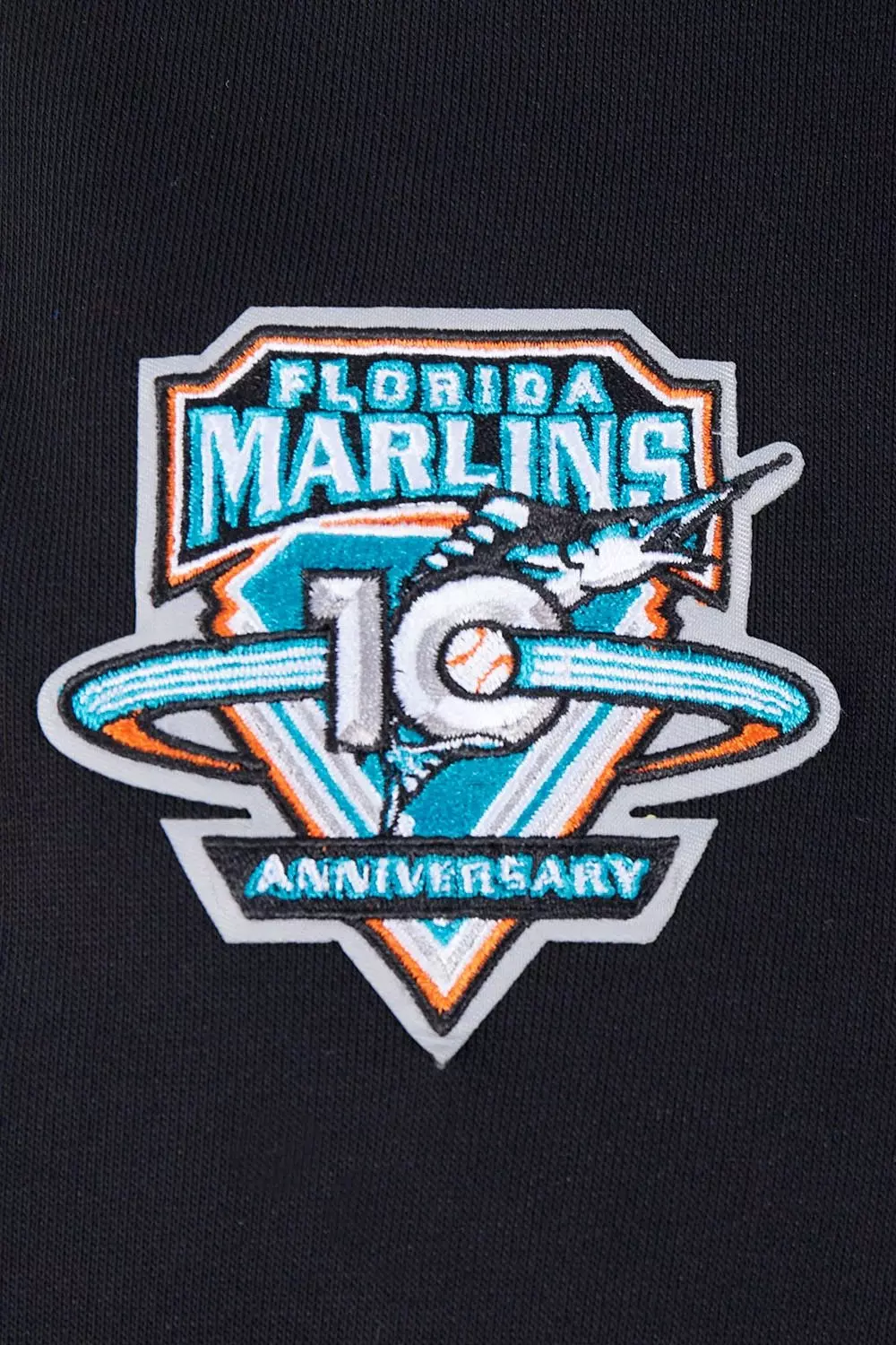 Pro Standard Women's MLB Miami Marlins Retro Classic Cropped Fleece Hoodie -Black - BLACK