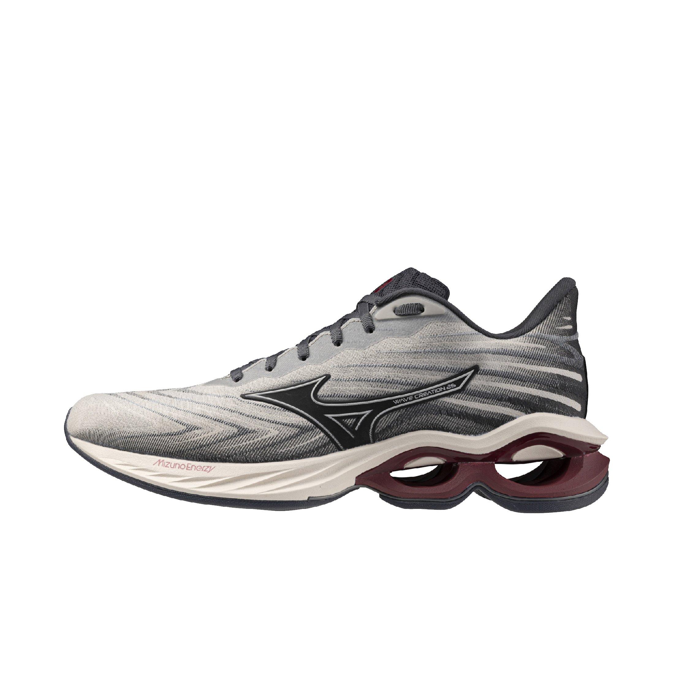 Mizuno Wave Creation 25 SSW "White Sand/Ebony" Men's Running Shoe - SAND/EBONY Thumbnail View 2
