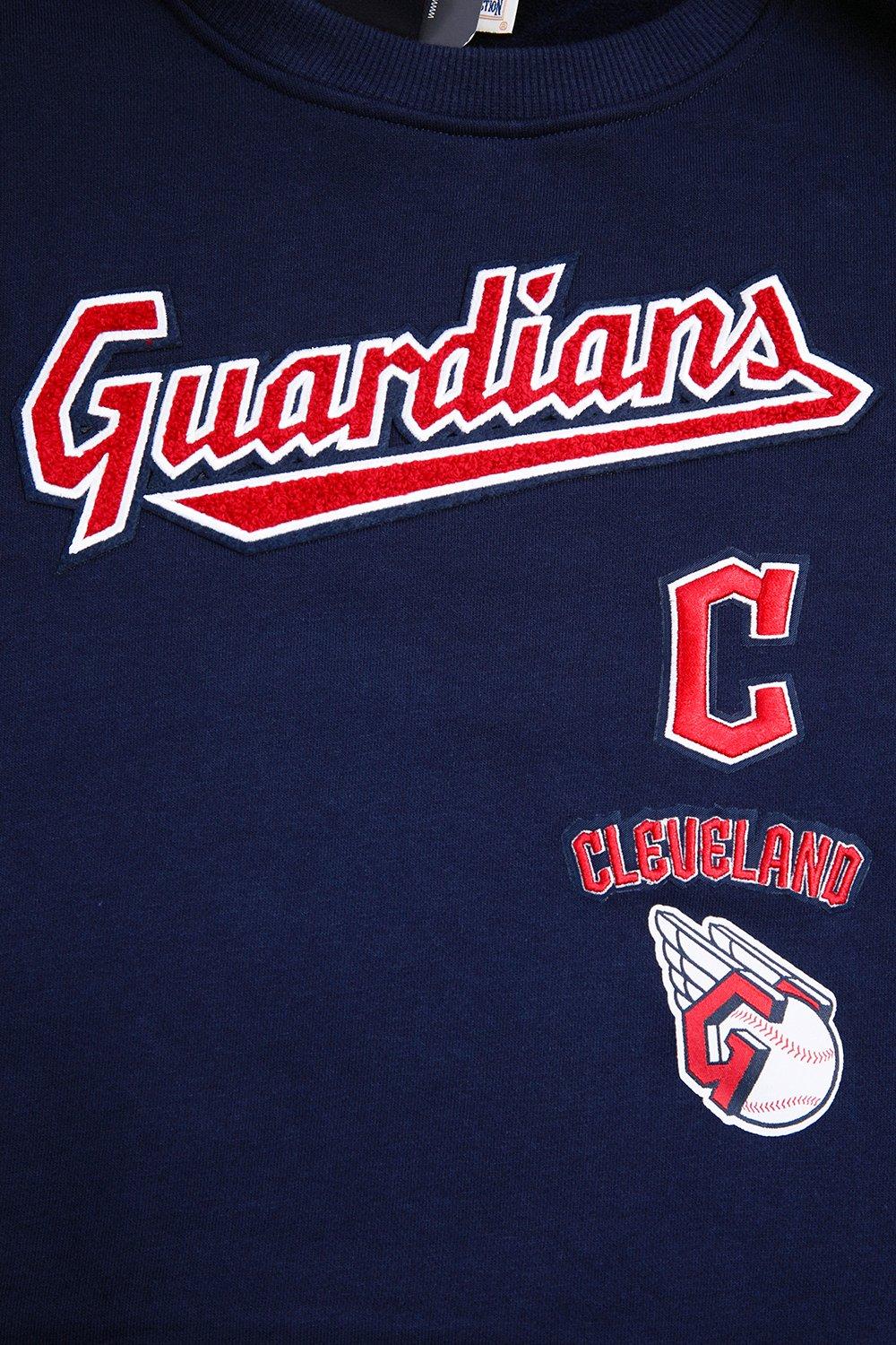 Pro Standard Women's Cleveland Guardians Retro Classics Crewneck - Navy/Red - NAVY/RED Thumbnail View 5