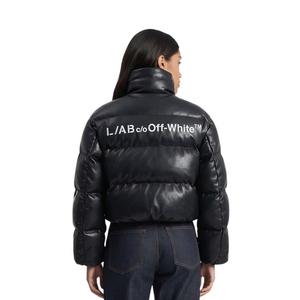 L/AB c/o Off-White Women&rsquo;s Vegan Lamb Puffer Jacket - Black - BLACK