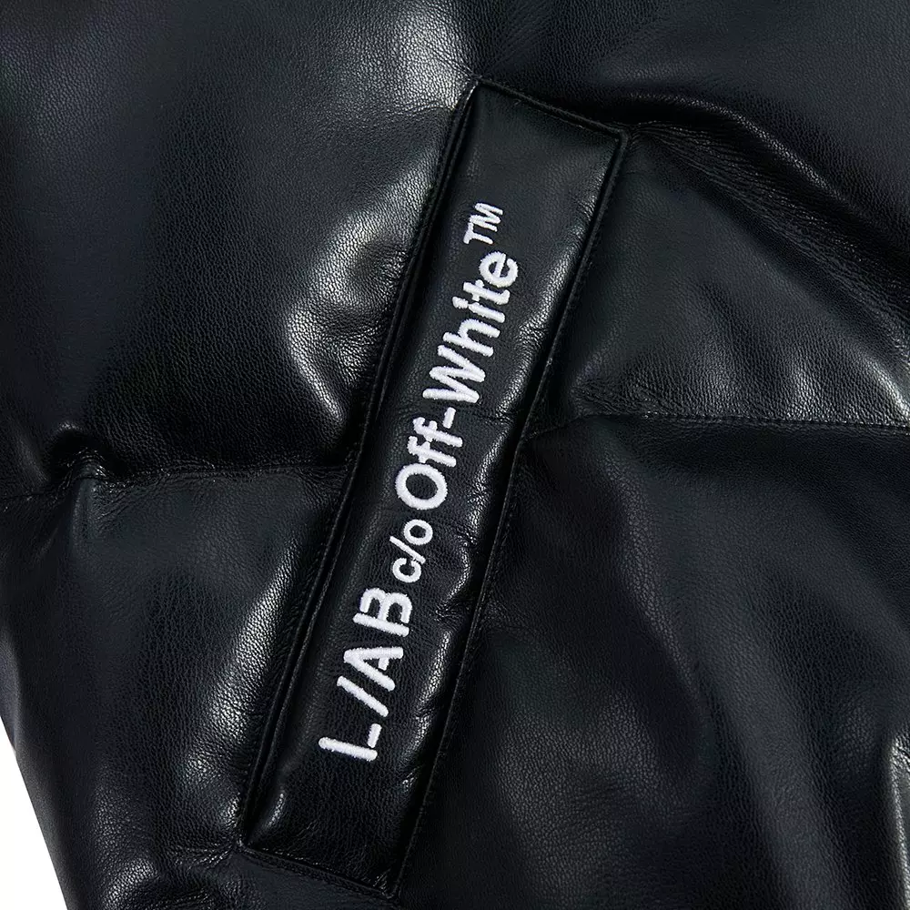 L/AB c/o Off-White Women&rsquo;s Vegan Lamb Puffer Jacket - Black - BLACK