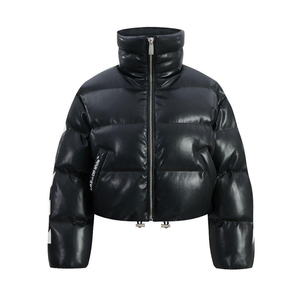L/AB c/o Off-White Women&rsquo;s Vegan Lamb Puffer Jacket - Black - BLACK