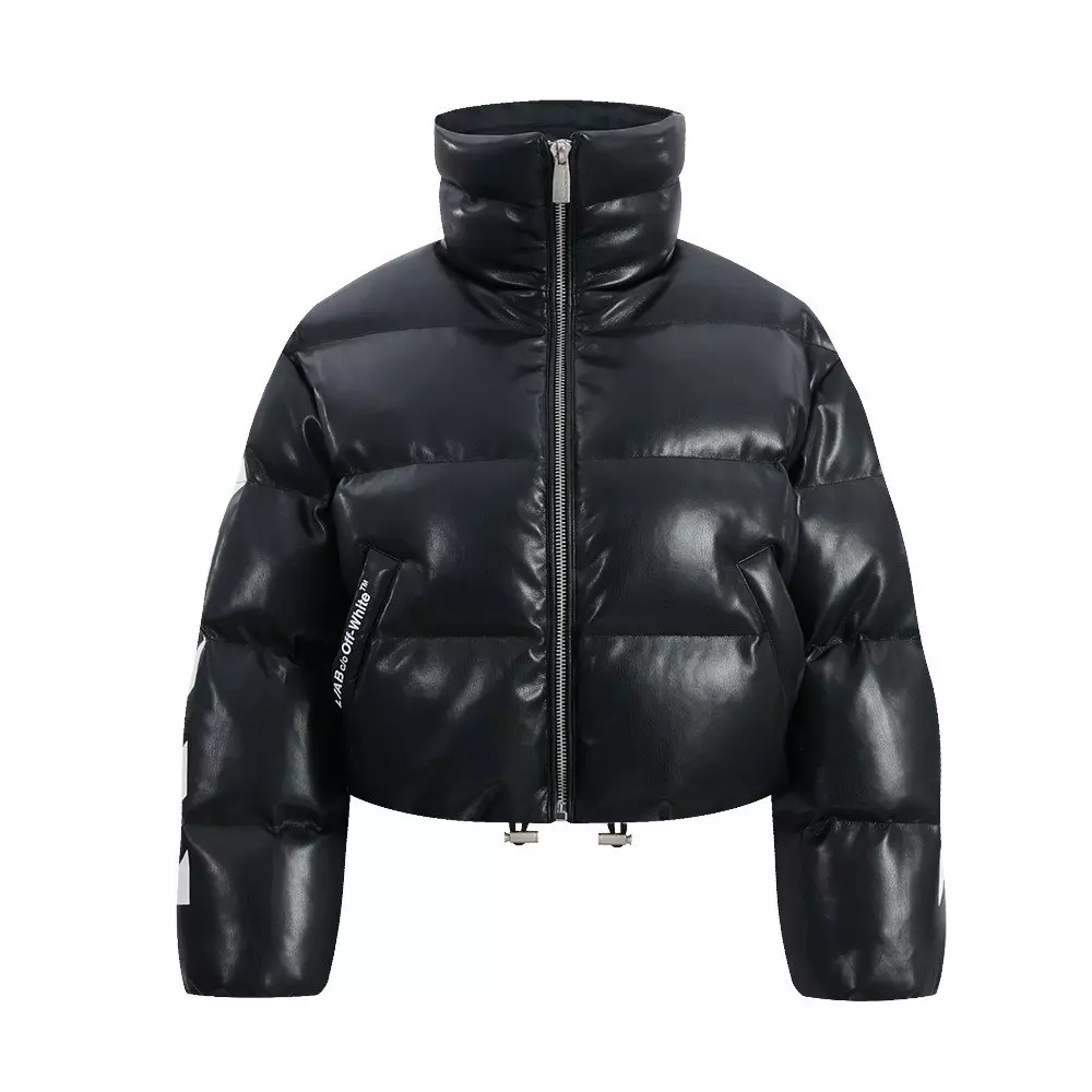 L/AB c/o Off-White Women&rsquo;s Vegan Lamb Puffer Jacket - Black - BLACK