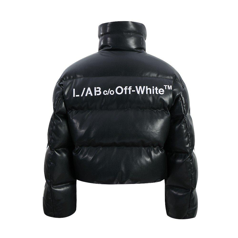 L/AB c/o Off-White Women&rsquo;s Vegan Lamb Puffer Jacket - Black - BLACK