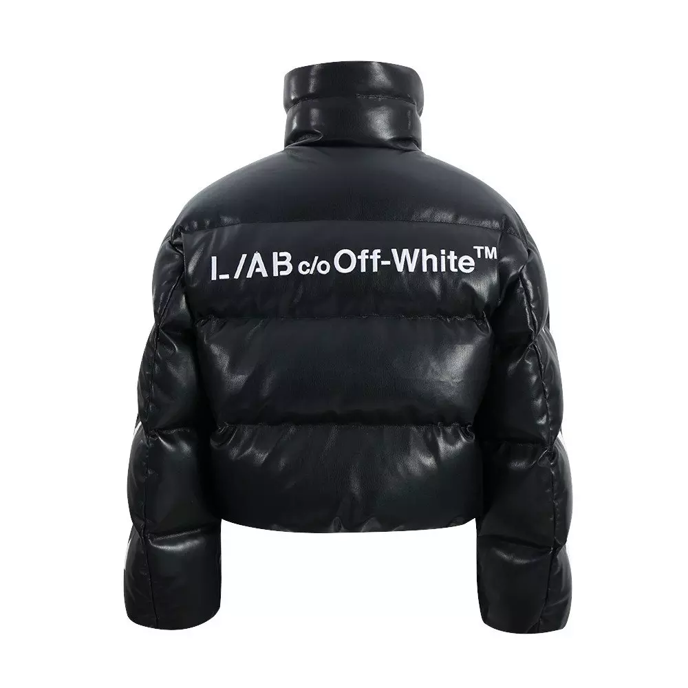 L/AB c/o Off-White Women&rsquo;s Vegan Lamb Puffer Jacket - Black - BLACK