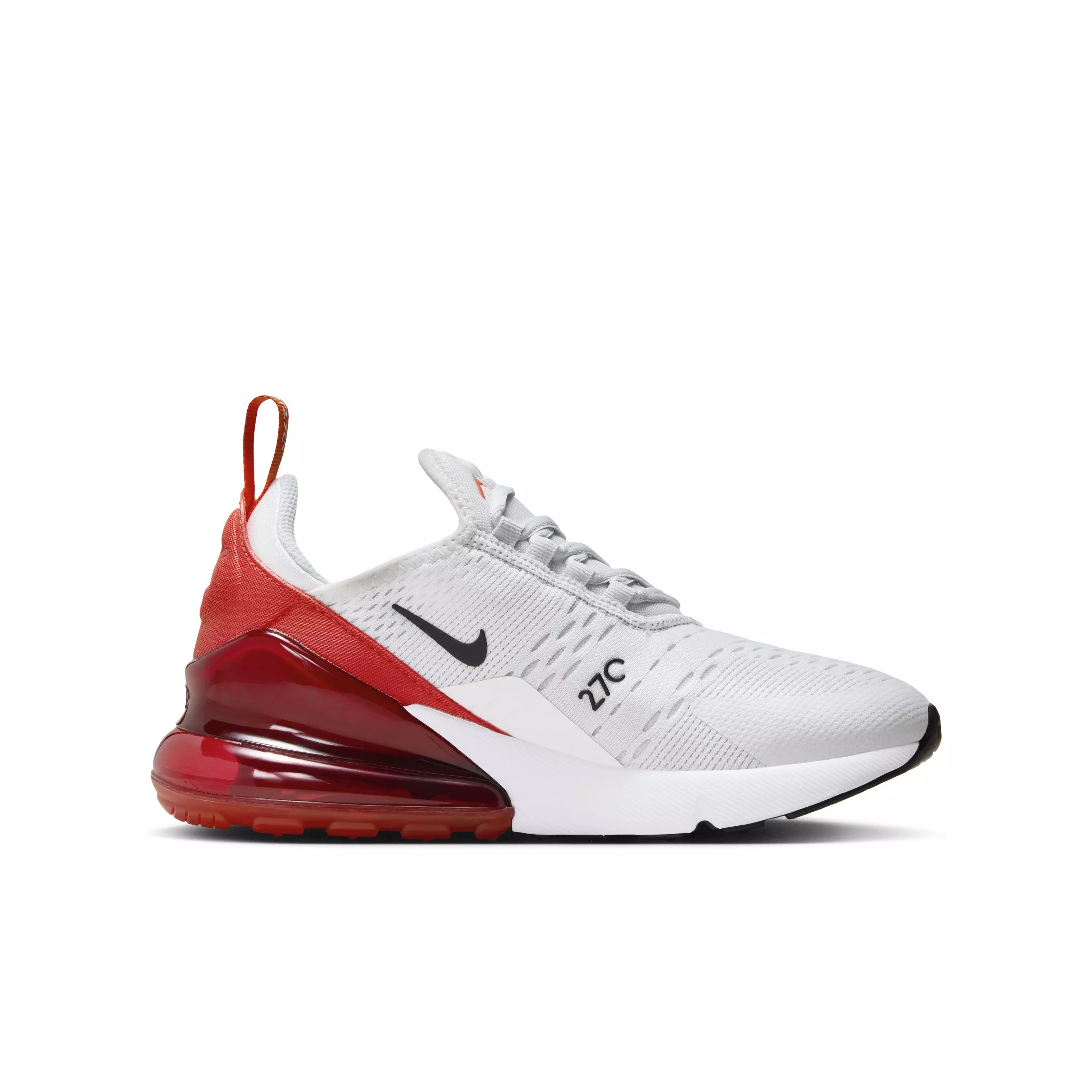 Nike Air Max 270 "Photon Dust/Picante Red/Black" Grade School Boys' Shoe - DUST/RED/BLACK