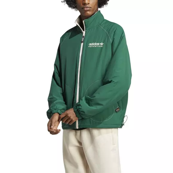 adidas Originals Men's Adventure FC Reversible Polar Jacket-Green - Hibbett | City Gear