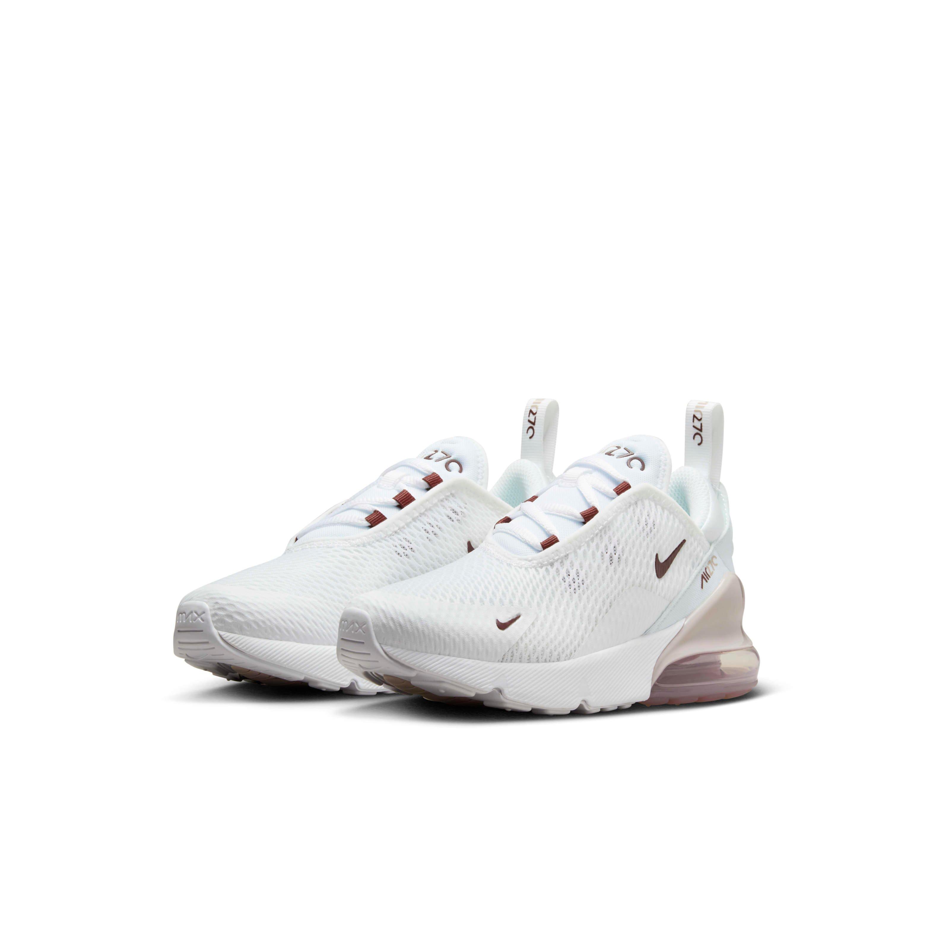 Nike Air Max 270 Preschool Girls' White/Platinum Violet/Burgundy Crush Shoe