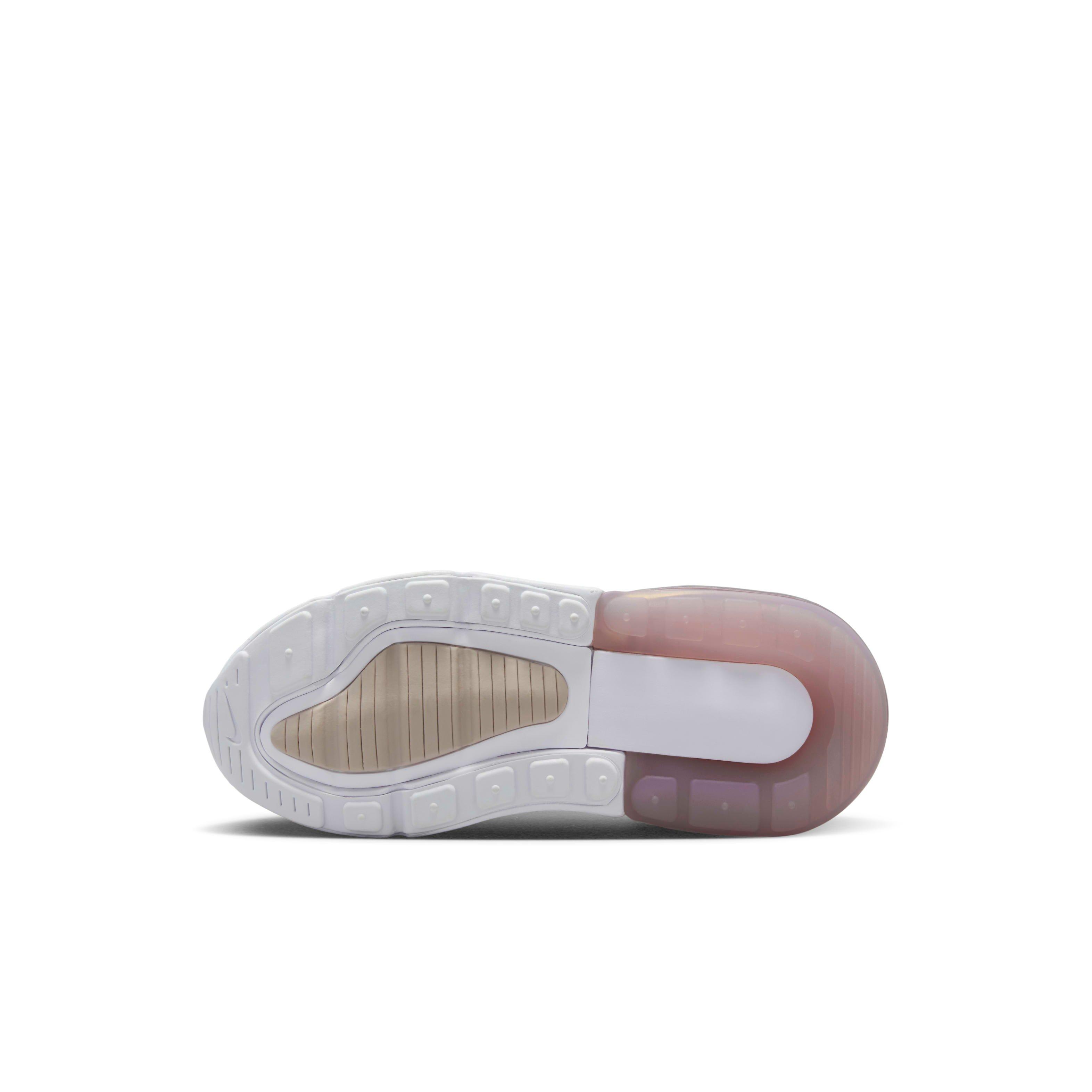 Nike Air Max 270 Preschool Girls' White/Platinum Violet/Burgundy Crush Shoe