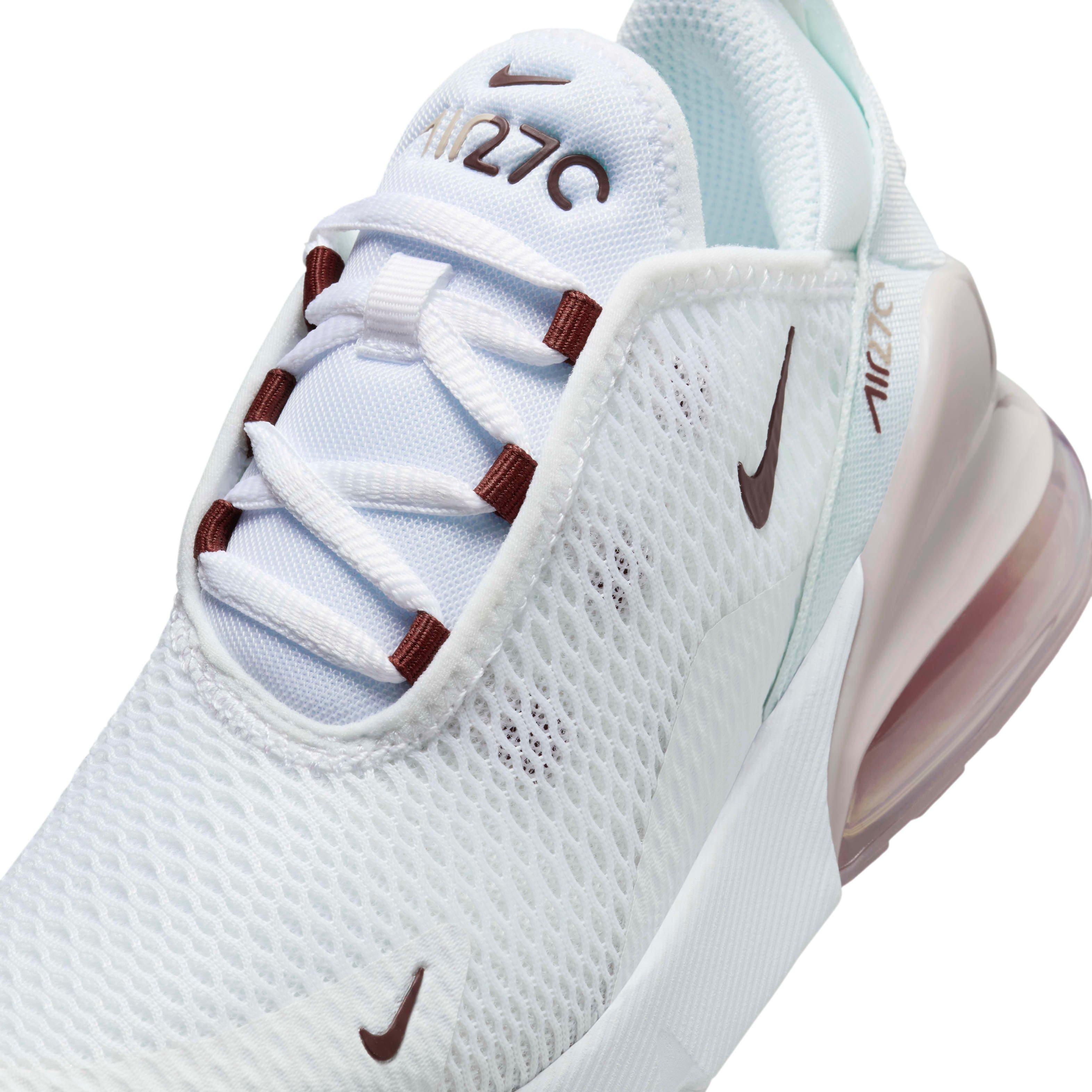Nike Air Max 270 Preschool Girls' White/Platinum Violet/Burgundy Crush Shoe