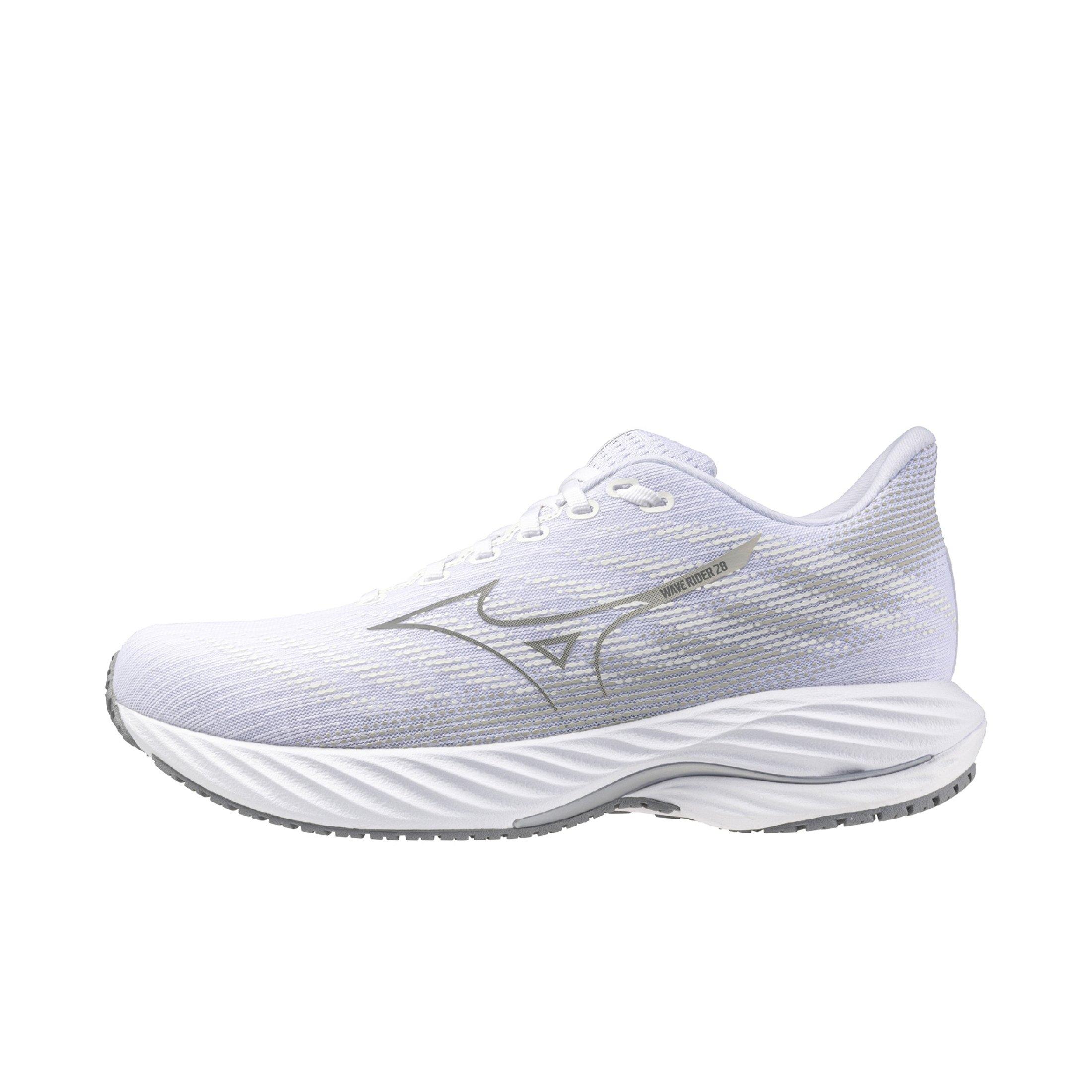 Mizuno Wave Rider 28 "White/Ultimate Grey" Men's Running Shoe - WHITE/GREY Thumbnail View 2