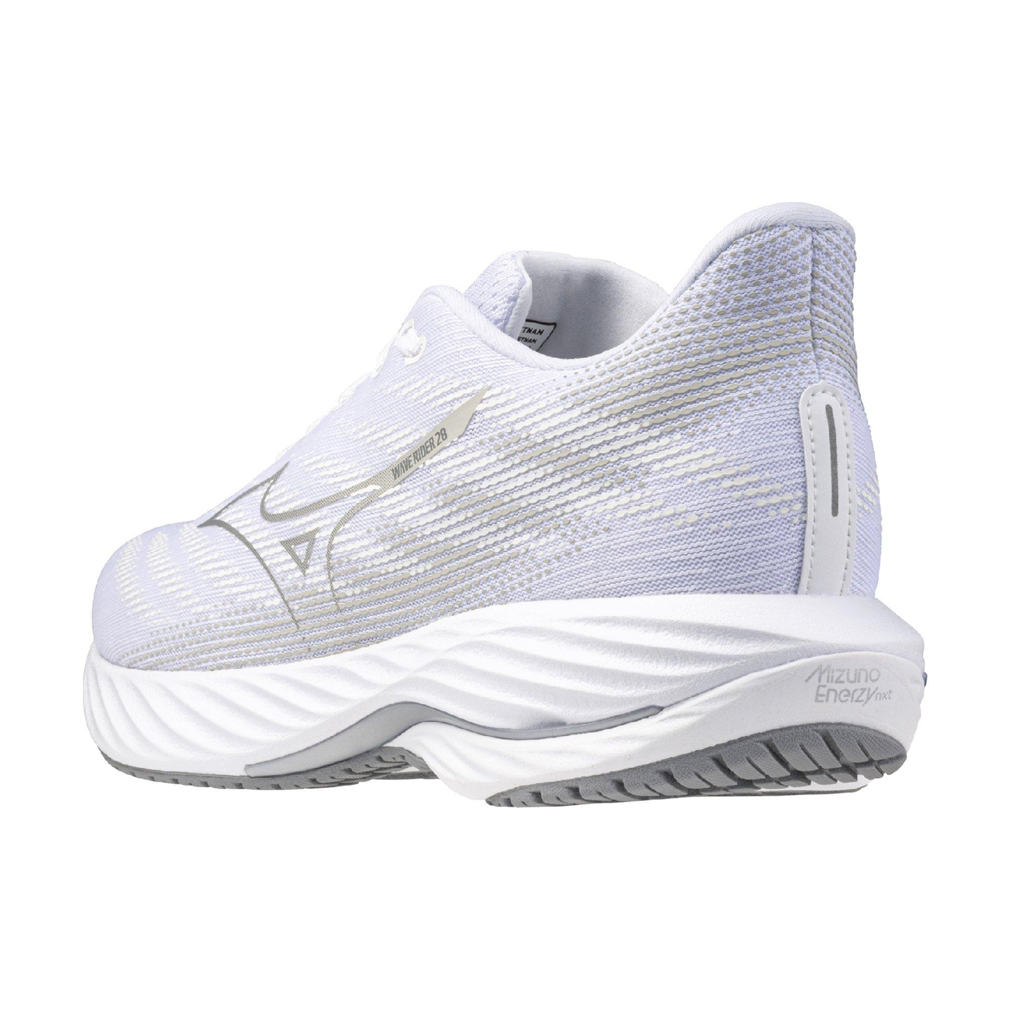 Mizuno Wave Rider 28 "White/Ultimate Grey" Men's Running Shoe - WHITE/GREY Thumbnail View 4