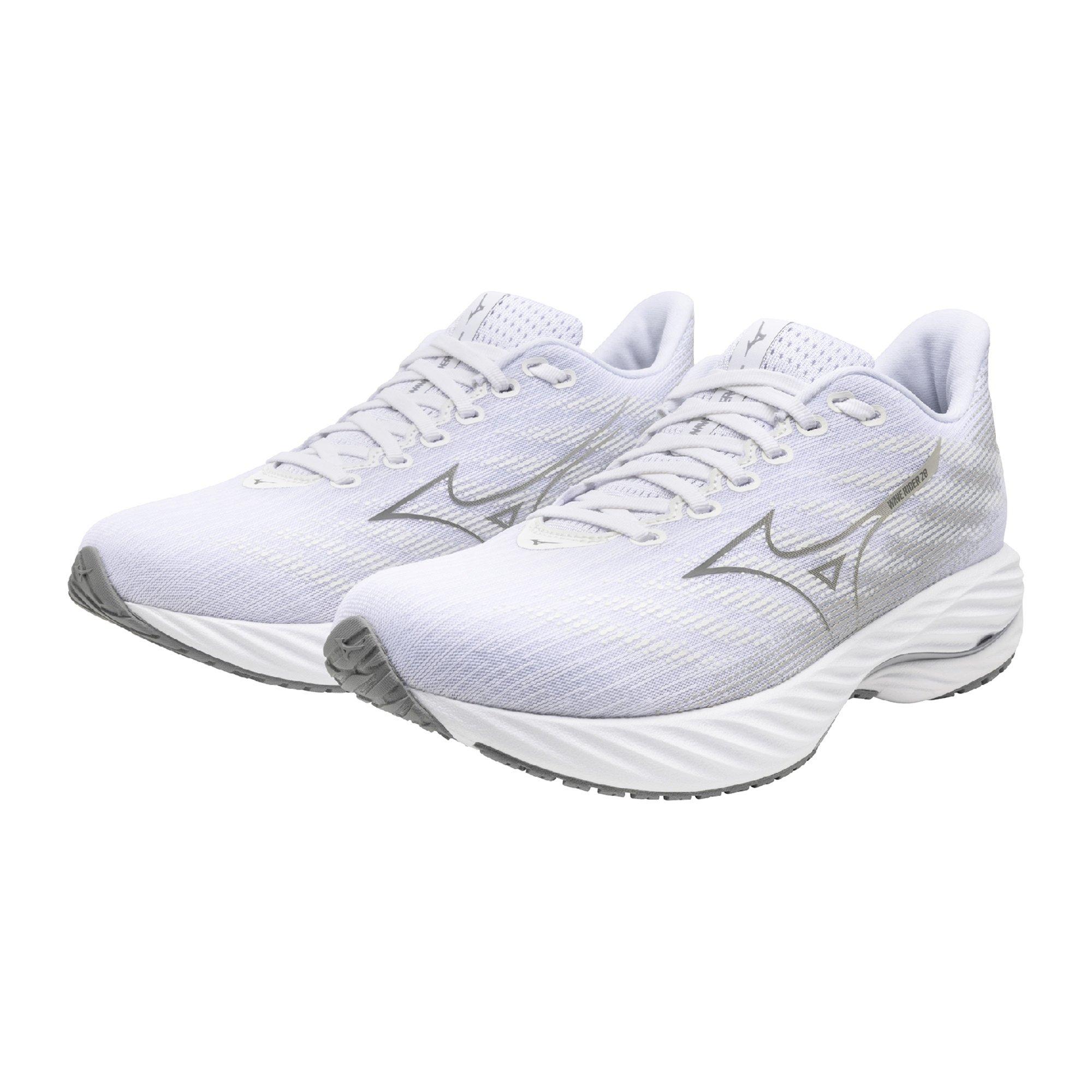 Mizuno Wave Rider 28 "White/Ultimate Grey" Men's Running Shoe - WHITE/GREY Thumbnail View 5