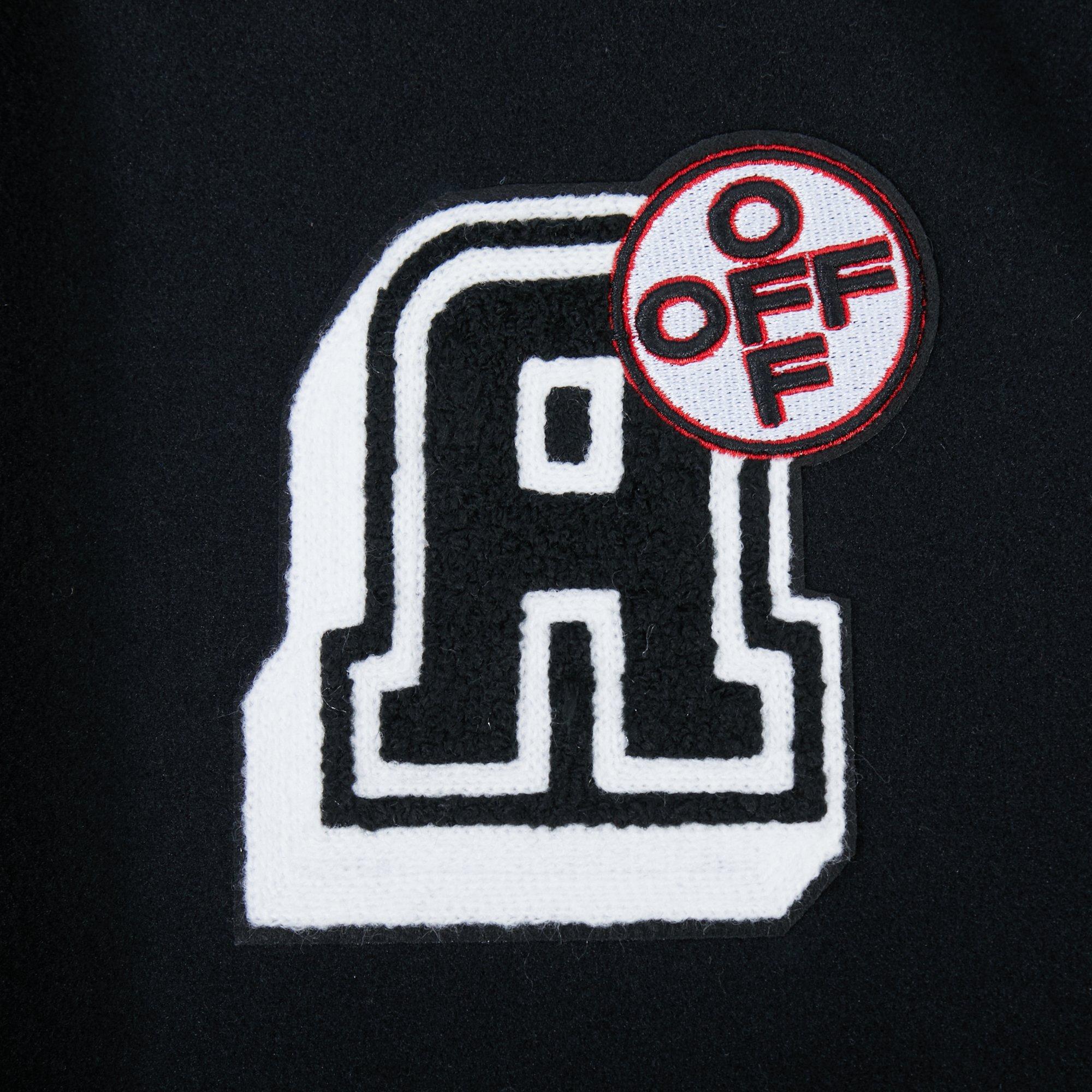 L/AB c/o Off-White Women&rsquo;s Short Varsity Jacket - Black/White - BLACK/WHITE