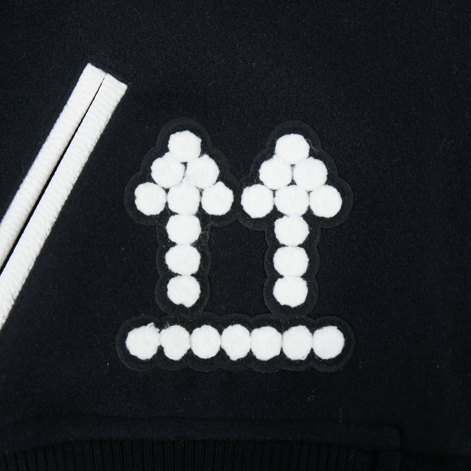 L/AB c/o Off-White Women&rsquo;s Short Varsity Jacket - Black/White - BLACK/WHITE