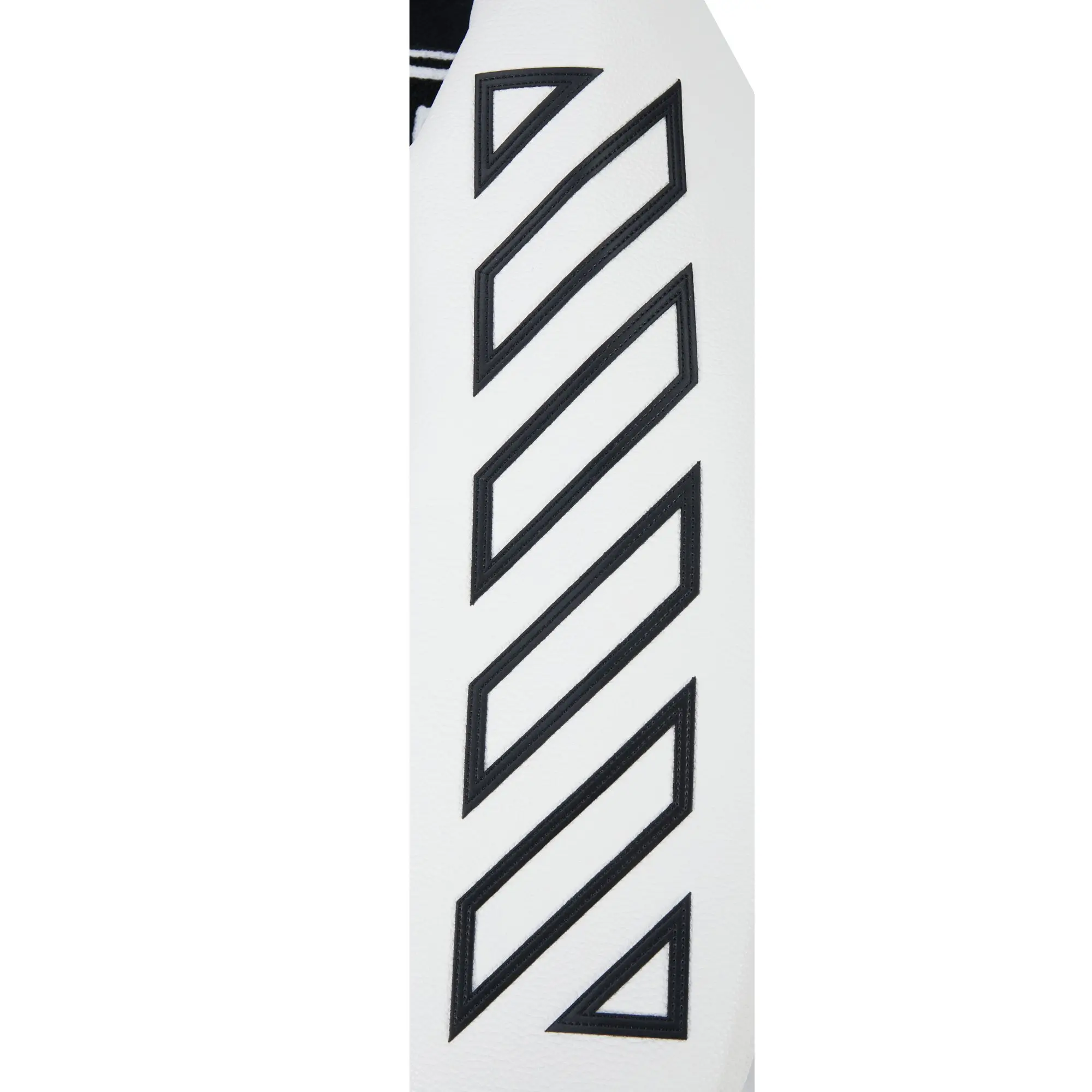L/AB c/o Off-White Women&rsquo;s Short Varsity Jacket - Black/White - BLACK/WHITE