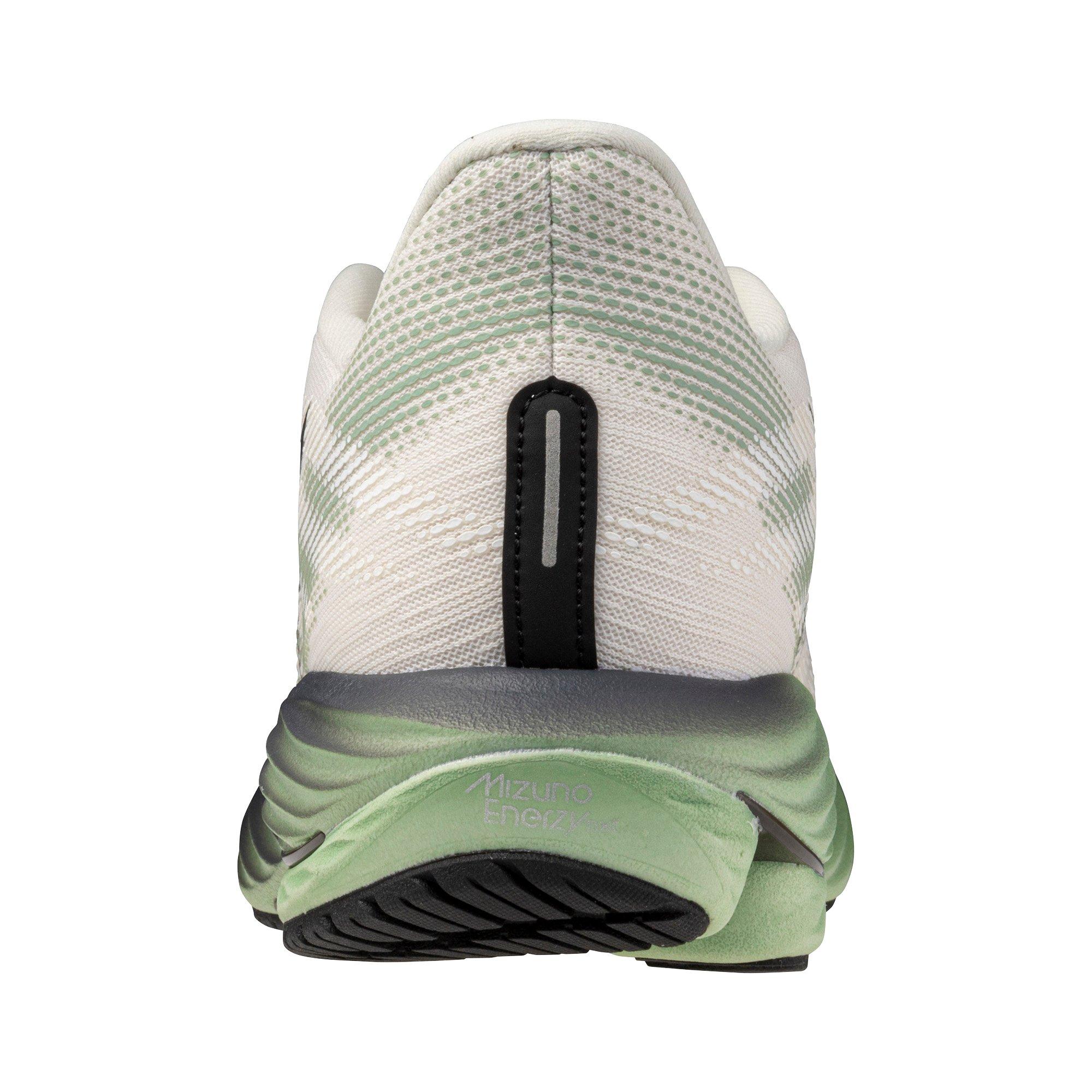 Mizuno Wave Rider 28 "Snow White/Frosty Green" Men's Running Shoe - WHITE/GREEN Thumbnail View 8