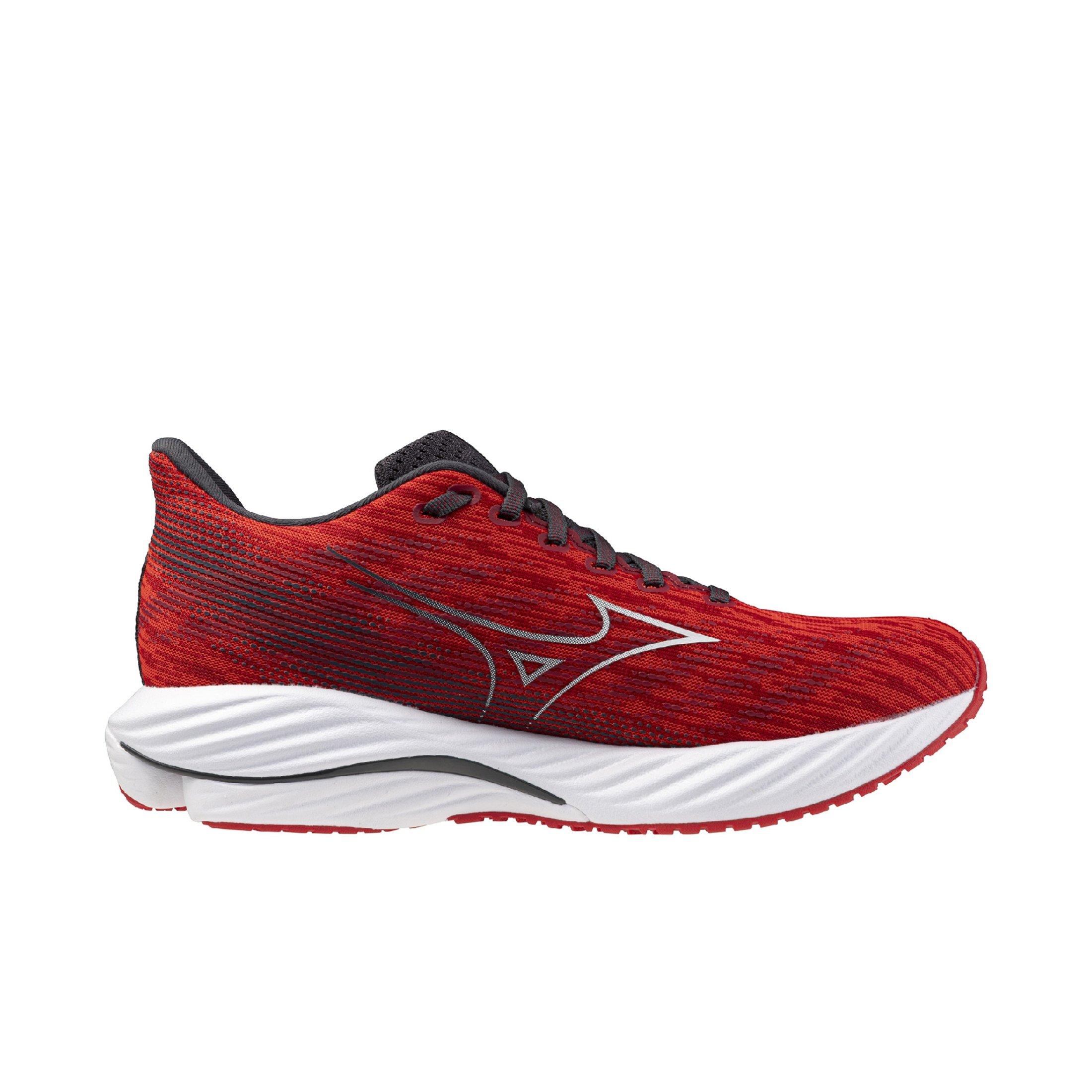 Mizuno Wave Rider 28 "High Risk Red/White" Men's Running Shoe - RED/WHITE Thumbnail View 1