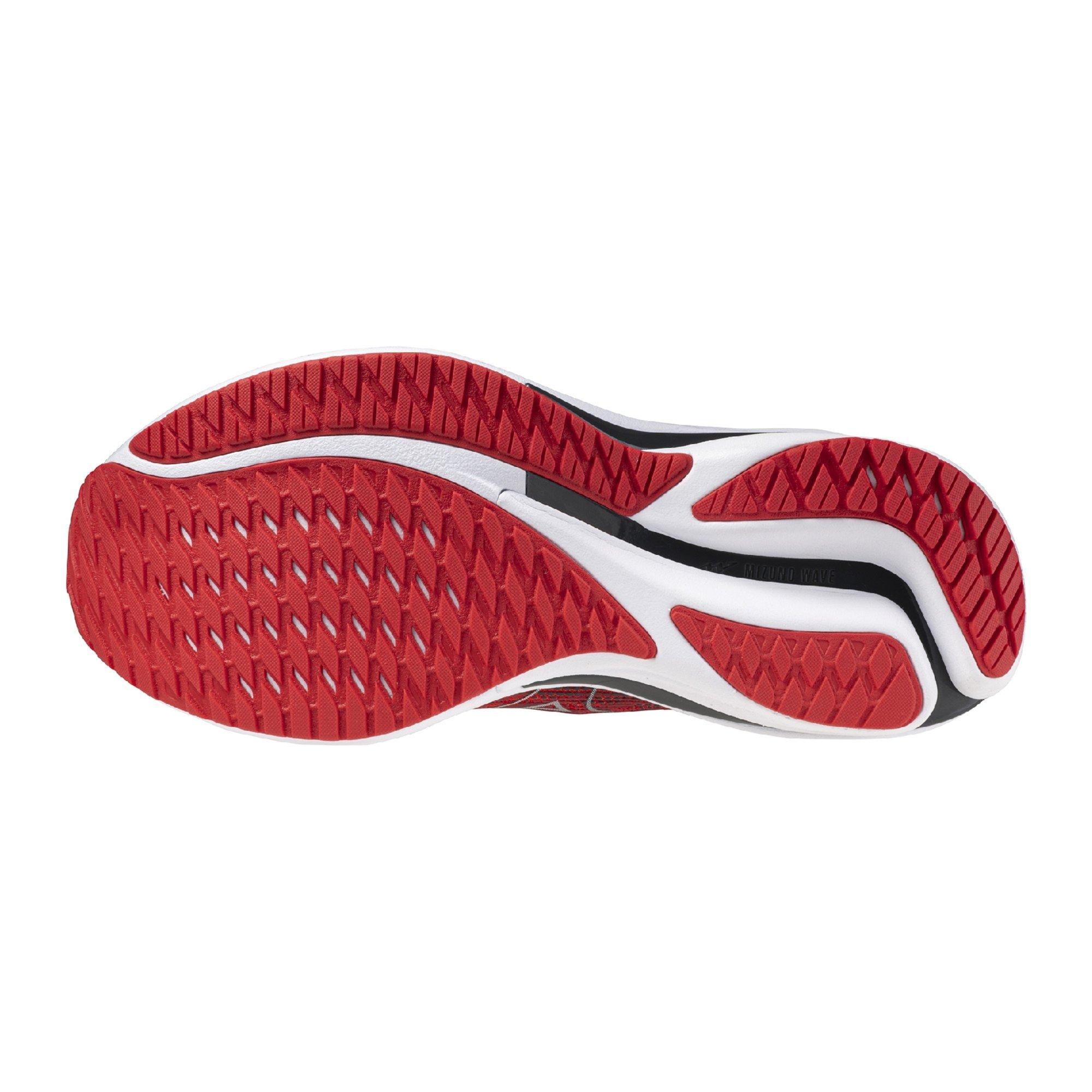 Mizuno Wave Rider 28 "High Risk Red/White" Men's Running Shoe - RED/WHITE Thumbnail View 7