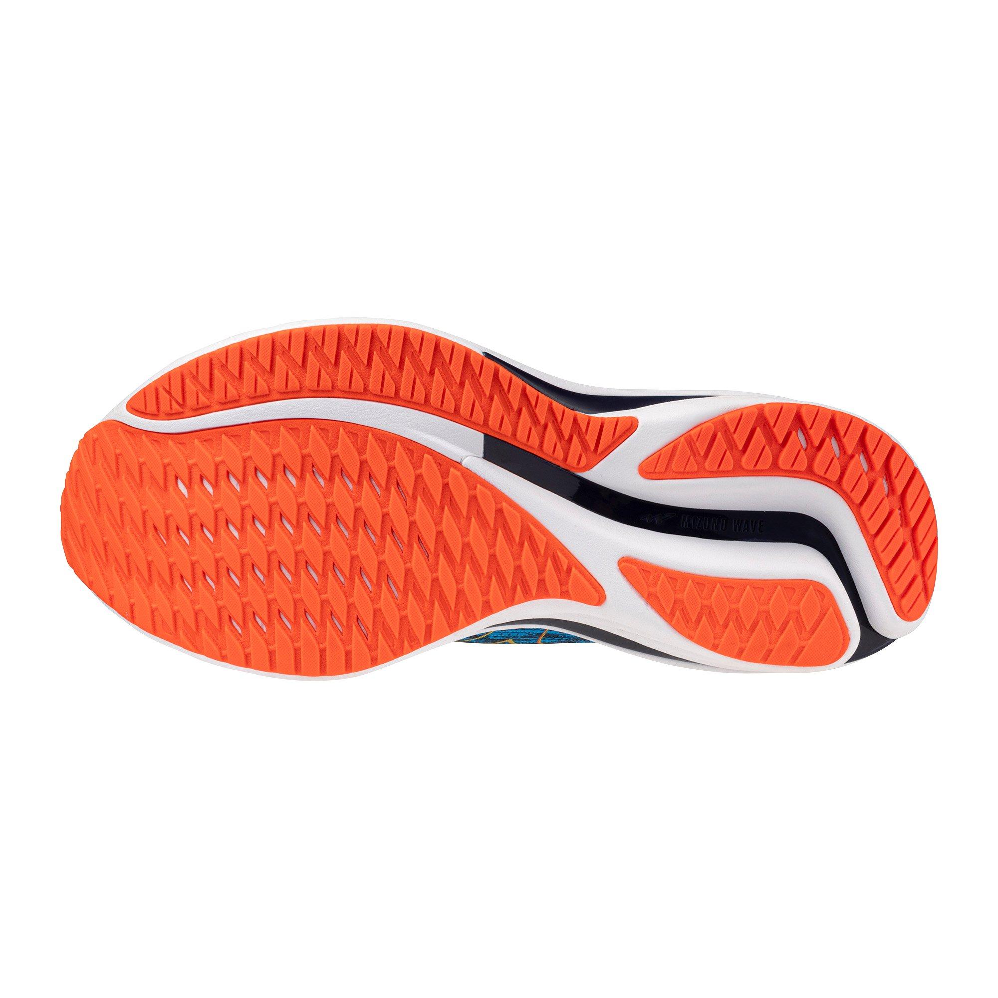 Mizuno Wave Rider 28 "Blue Pace/Green Gecko" Men's Running Shoe - BLUE/GREEN Thumbnail View 7