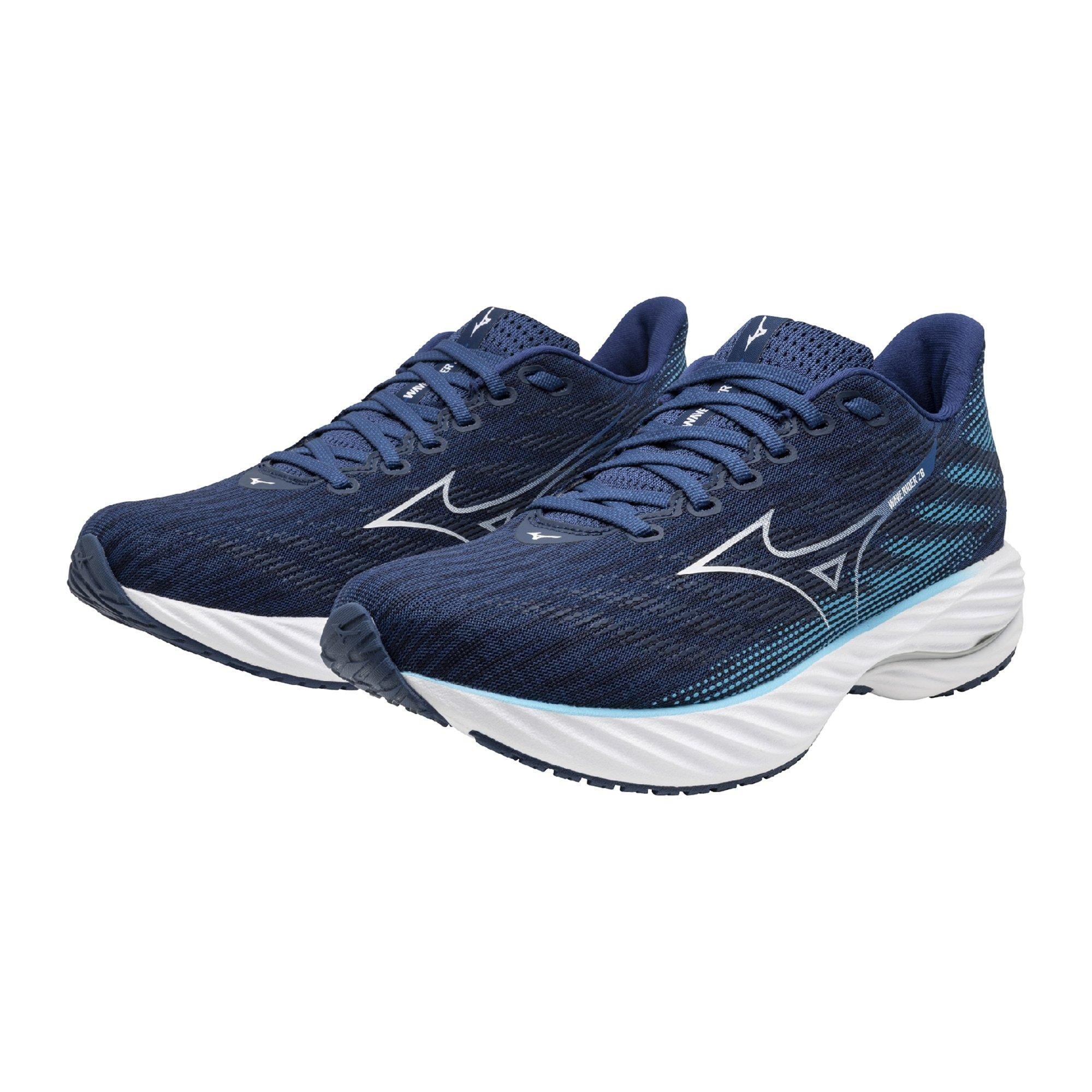 Mizuno Wave Rider 28 "Estate Blue/White" Men's Running Shoe - BLUE/WHITE Thumbnail View 5
