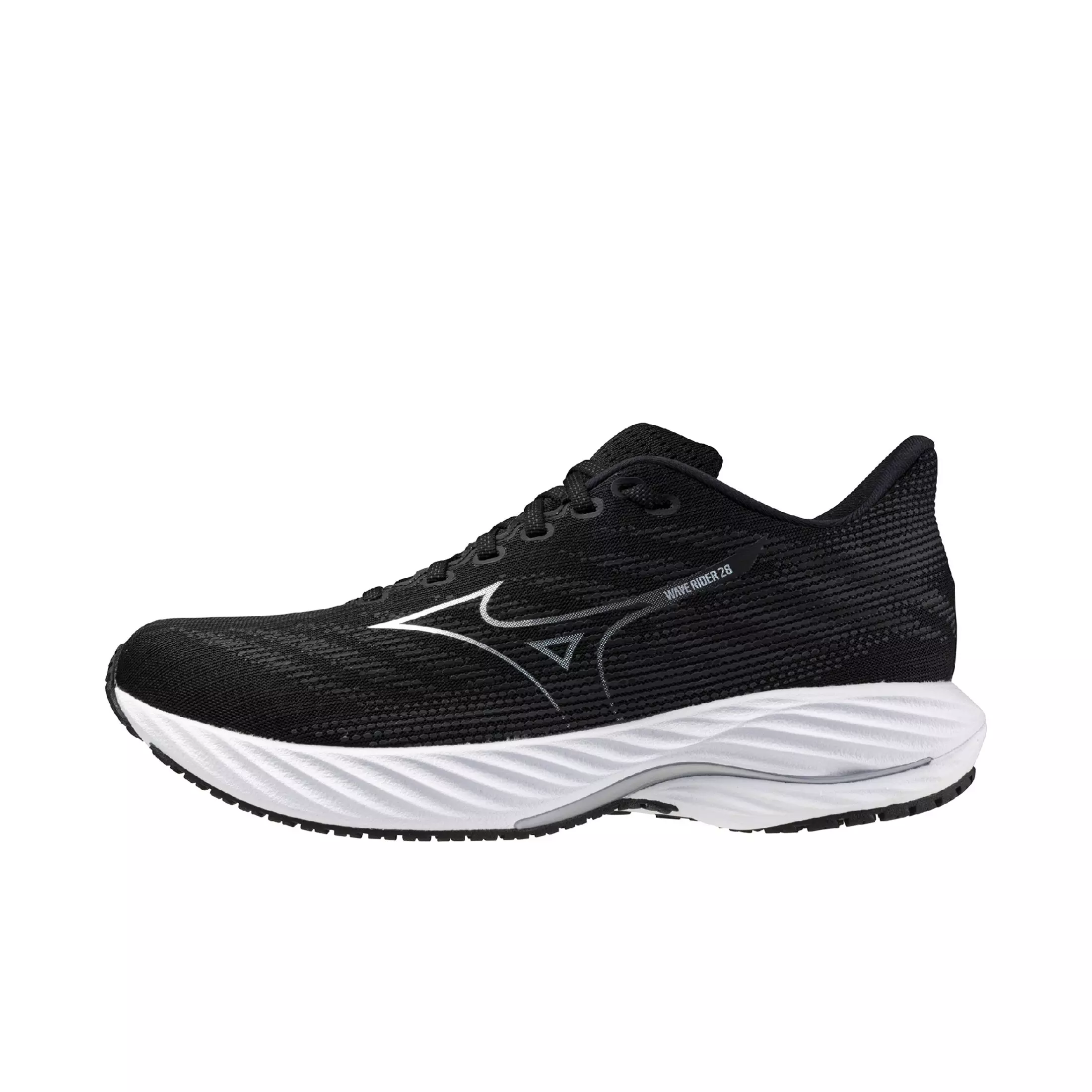 Mizuno Wave Rider 28 "Black/Silver" Men's Running Shoe - BLACK/SILVER