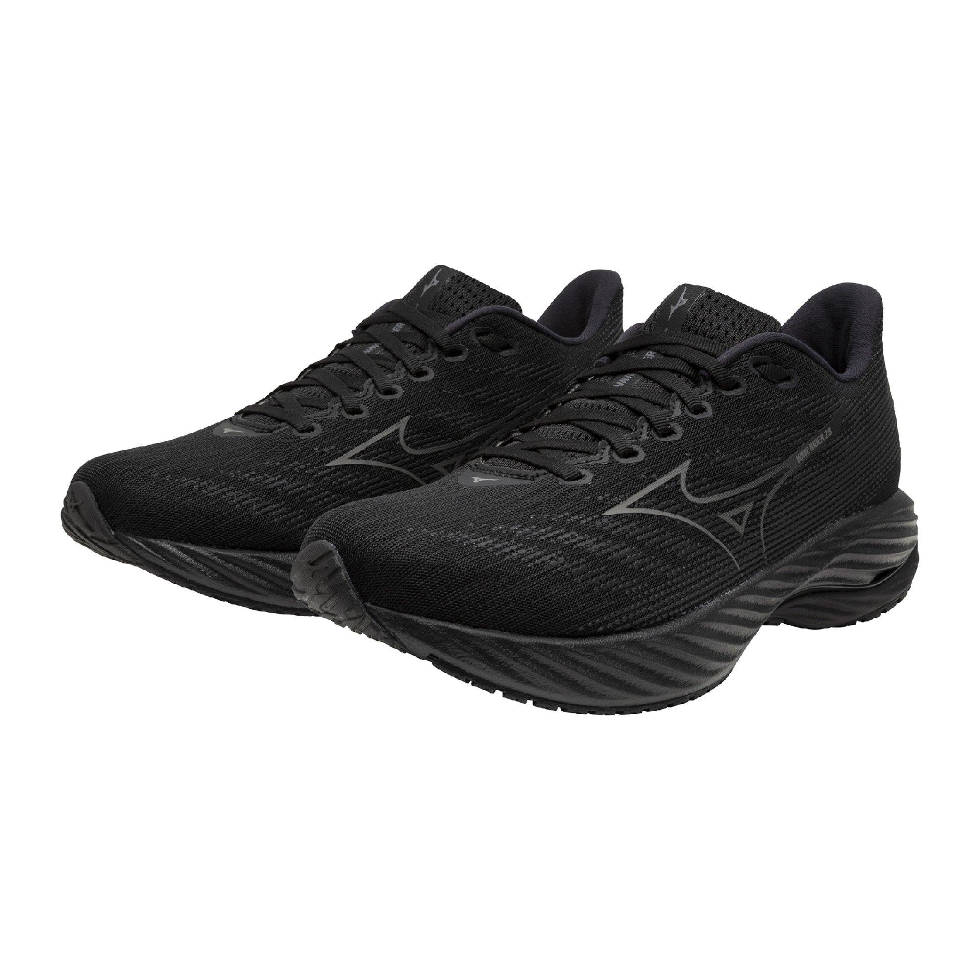 Mizuno Wave Rider 28 "Black/Shade" Men's Running Shoe - BLACK/SHADE Thumbnail View 5
