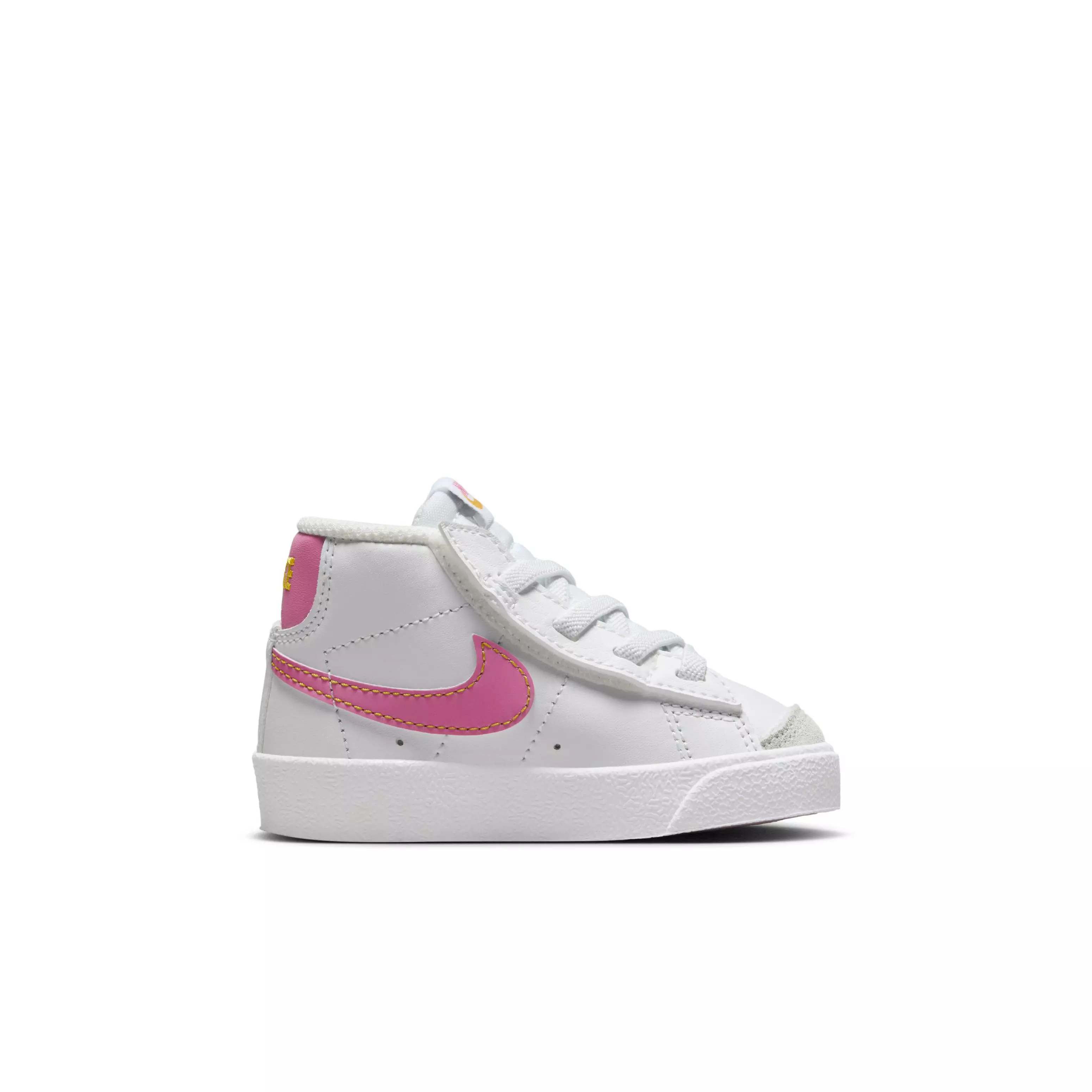 Nike Blazer Mid '77 "Summit White/University Gold/White/Pinksicle" Infant Girls' Shoe - WHITE/GOLD/WHITE/PINKSICLE
