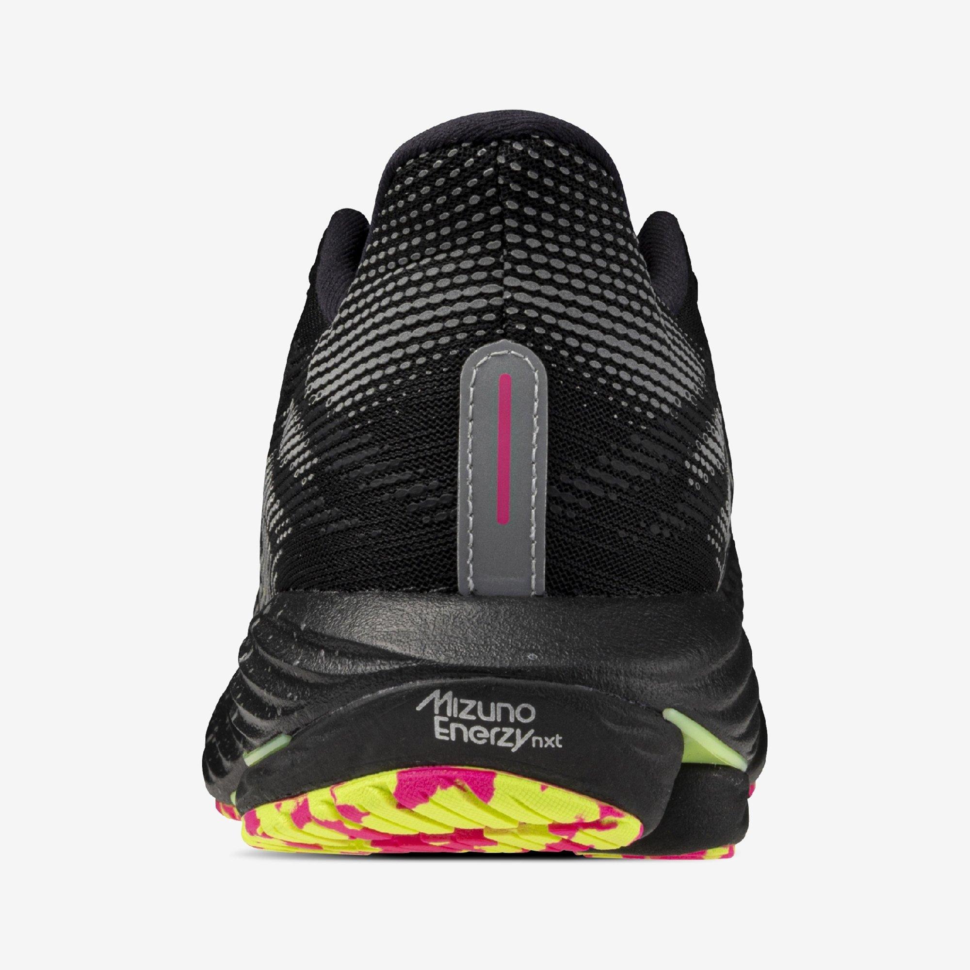 Mizuno Wave Rider 28 "Black/Pink Tetra" Men's Running Shoe - BLACK/PINK Thumbnail View 6