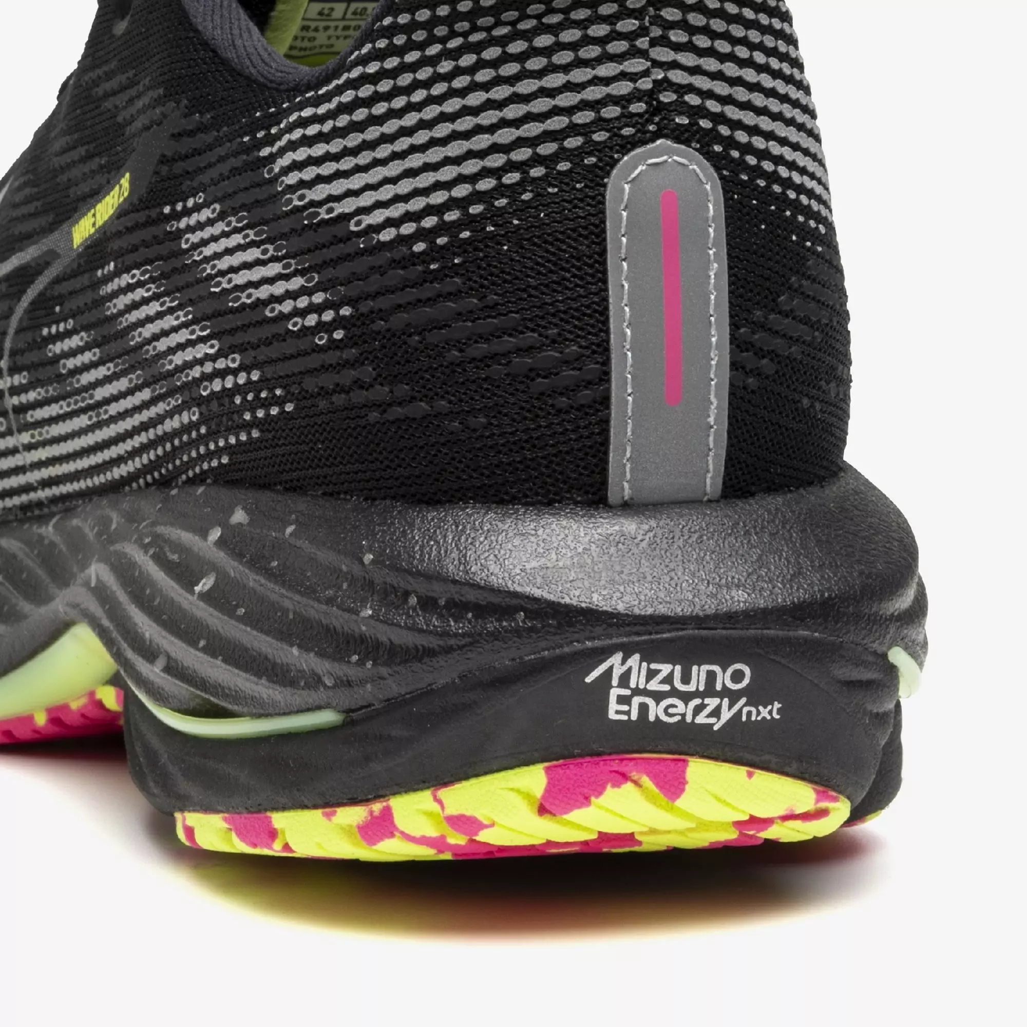 Mizuno Wave Rider 28 "Black/Pink Tetra" Men's Running Shoe - BLACK/PINK