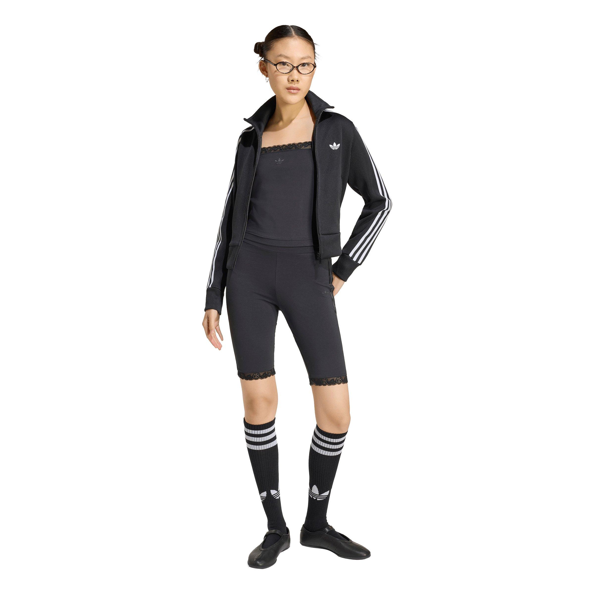 adidas Originals Women's Lace Cycling Shorts - Black - BLACK Thumbnail View 5