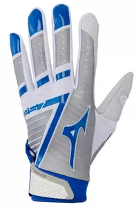 Mizuno Women's F-257 Softball Batting Gloves - WHITE/ROYAL