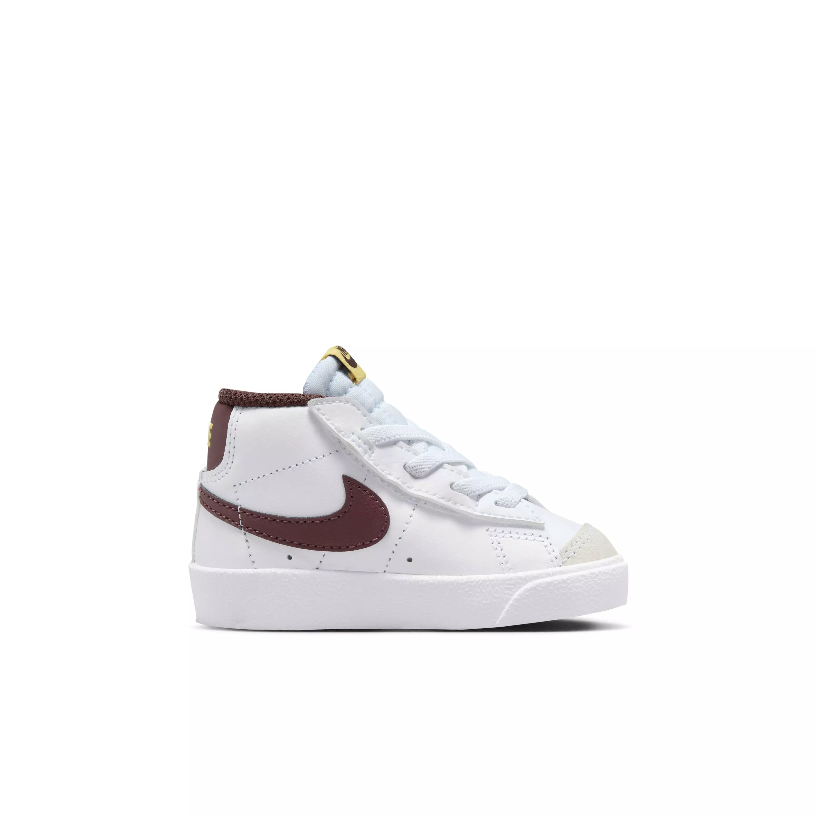 Nike Blazer Mid '77 "White/Saturn Gold/Burgundy Crush" Infant Boys' Shoe - WHITE/GOLD/BURGUNDY