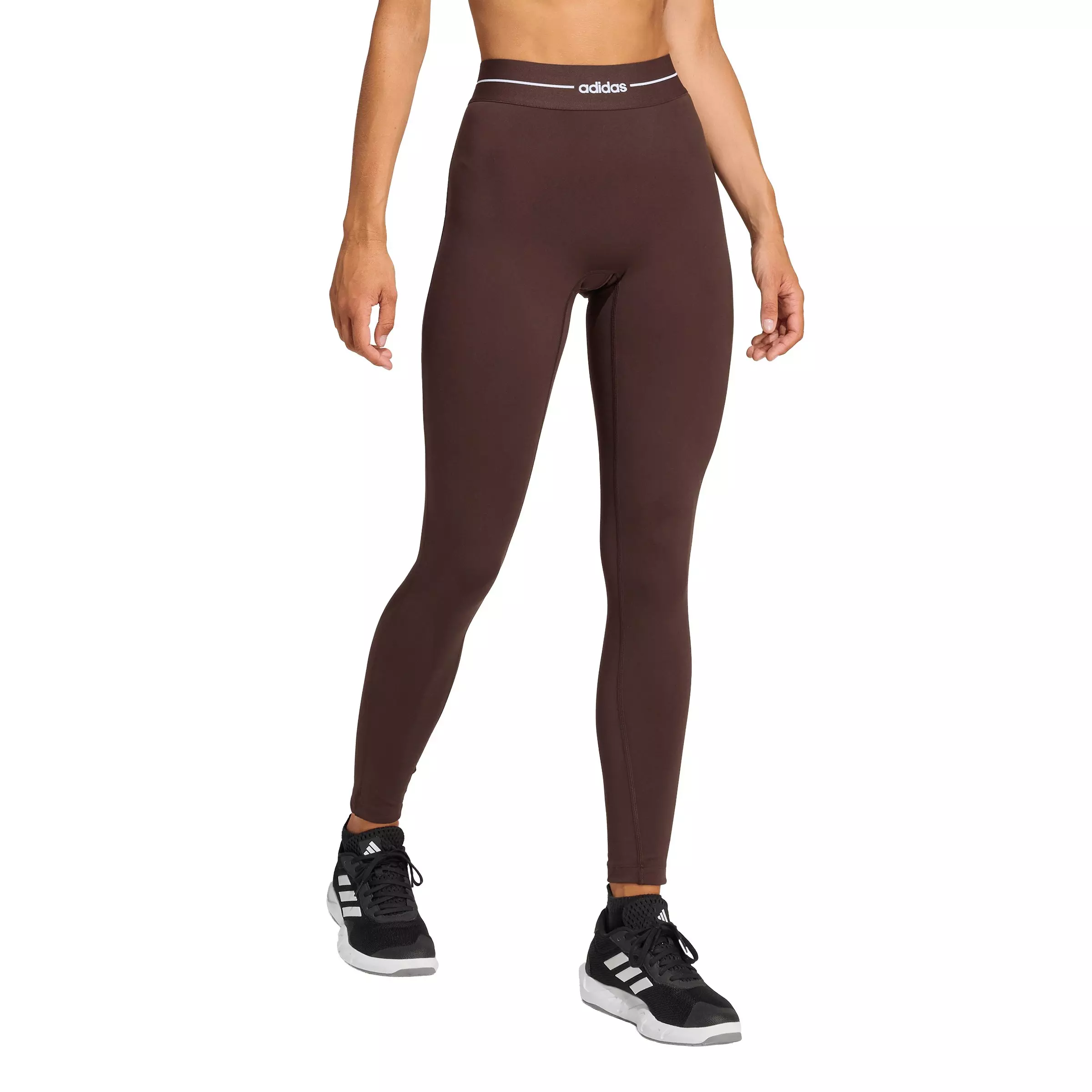 adidas Women's Hyperglam Full Length Leggings - Brown - BROWN