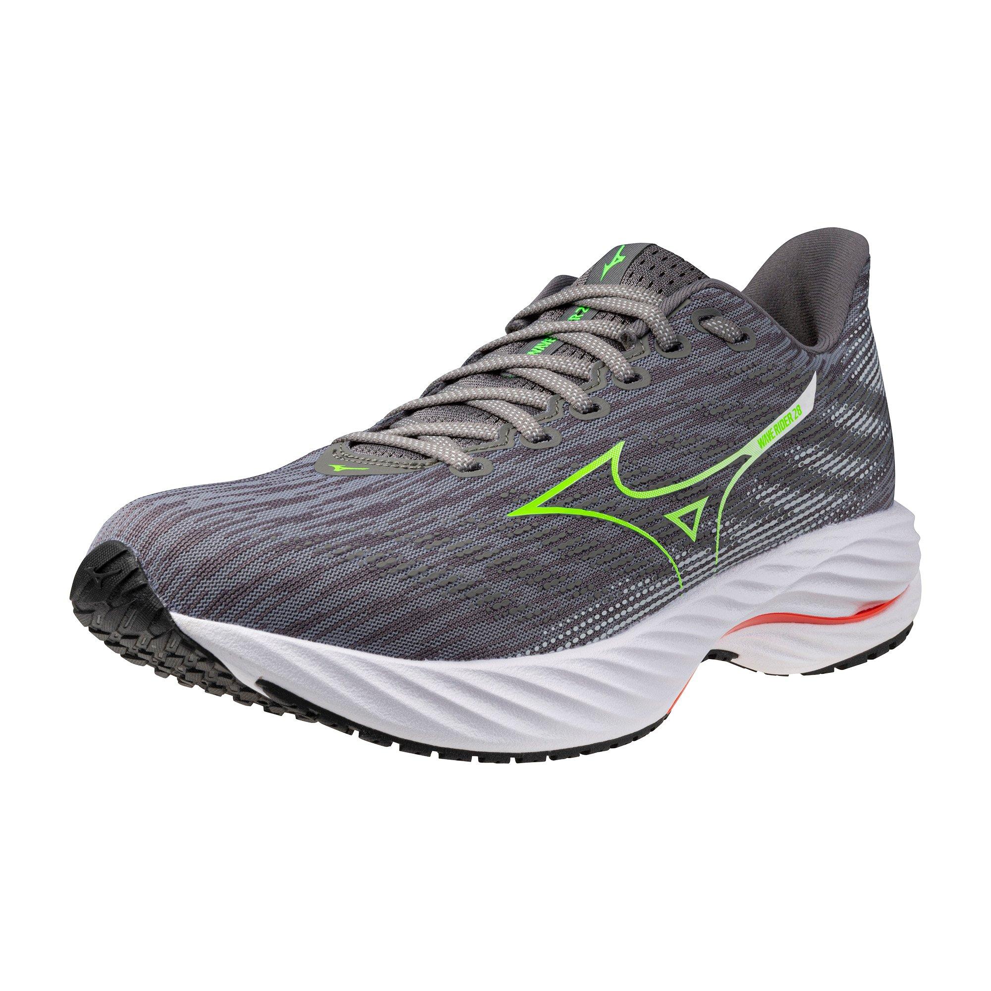 Mizuno Wave Rider 28 "Tradewinds/Green Gecko" Men's Running Shoe - TRADEWINDS/GREEN Thumbnail View 3