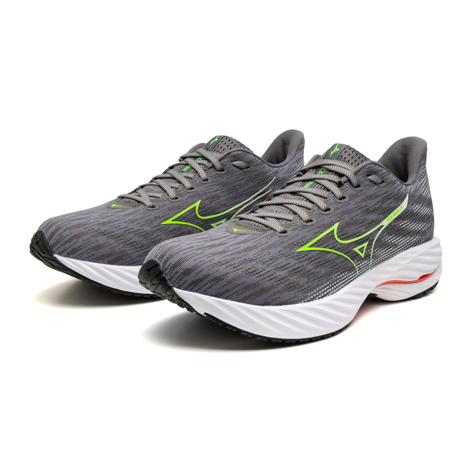 Mizuno Wave Rider 28 "Tradewinds/Green Gecko" Men's Running Shoe - TRADEWINDS/GREEN Thumbnail View 5