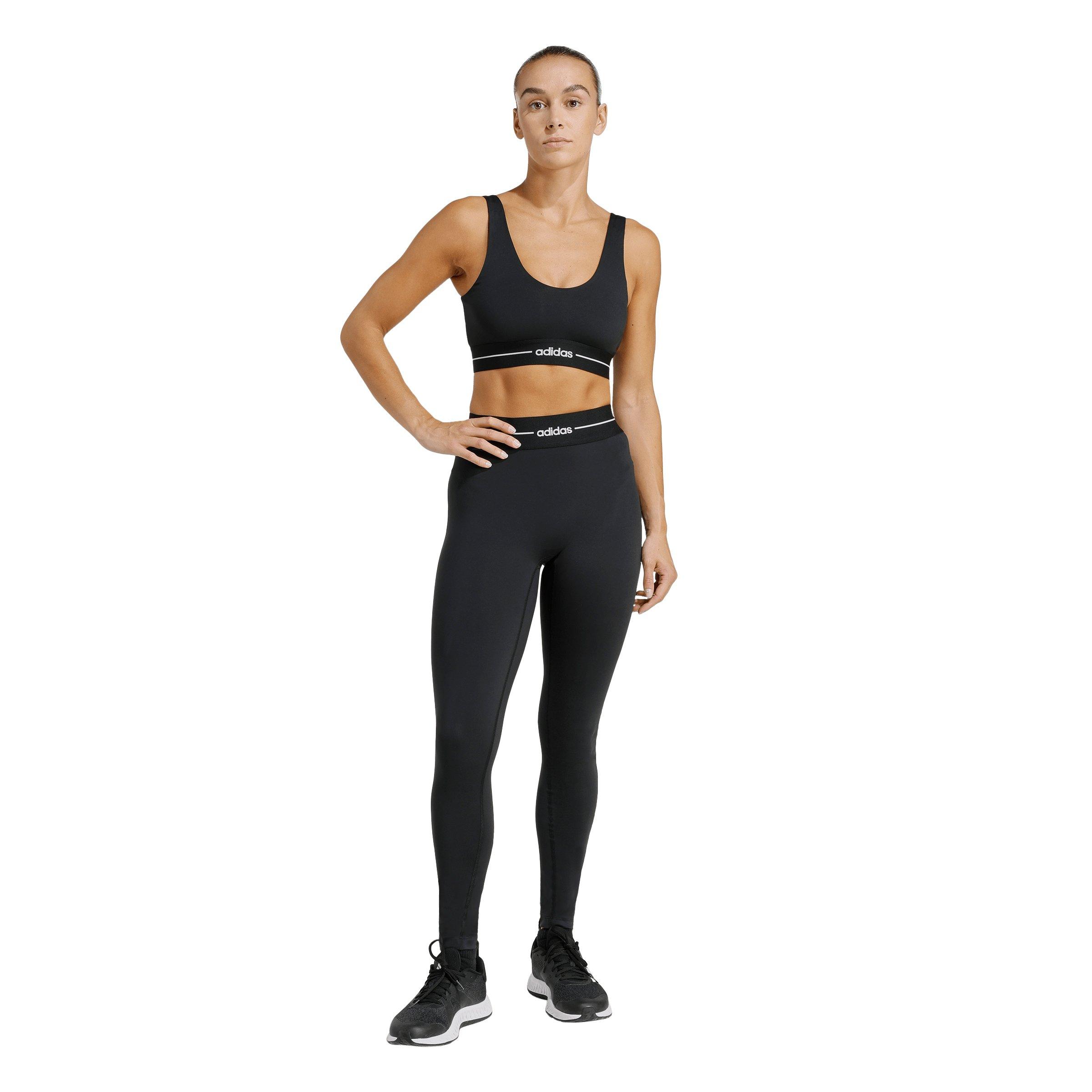adidas Women's Hyperglam Full Length Leggings - Black - BLACK Thumbnail View 5