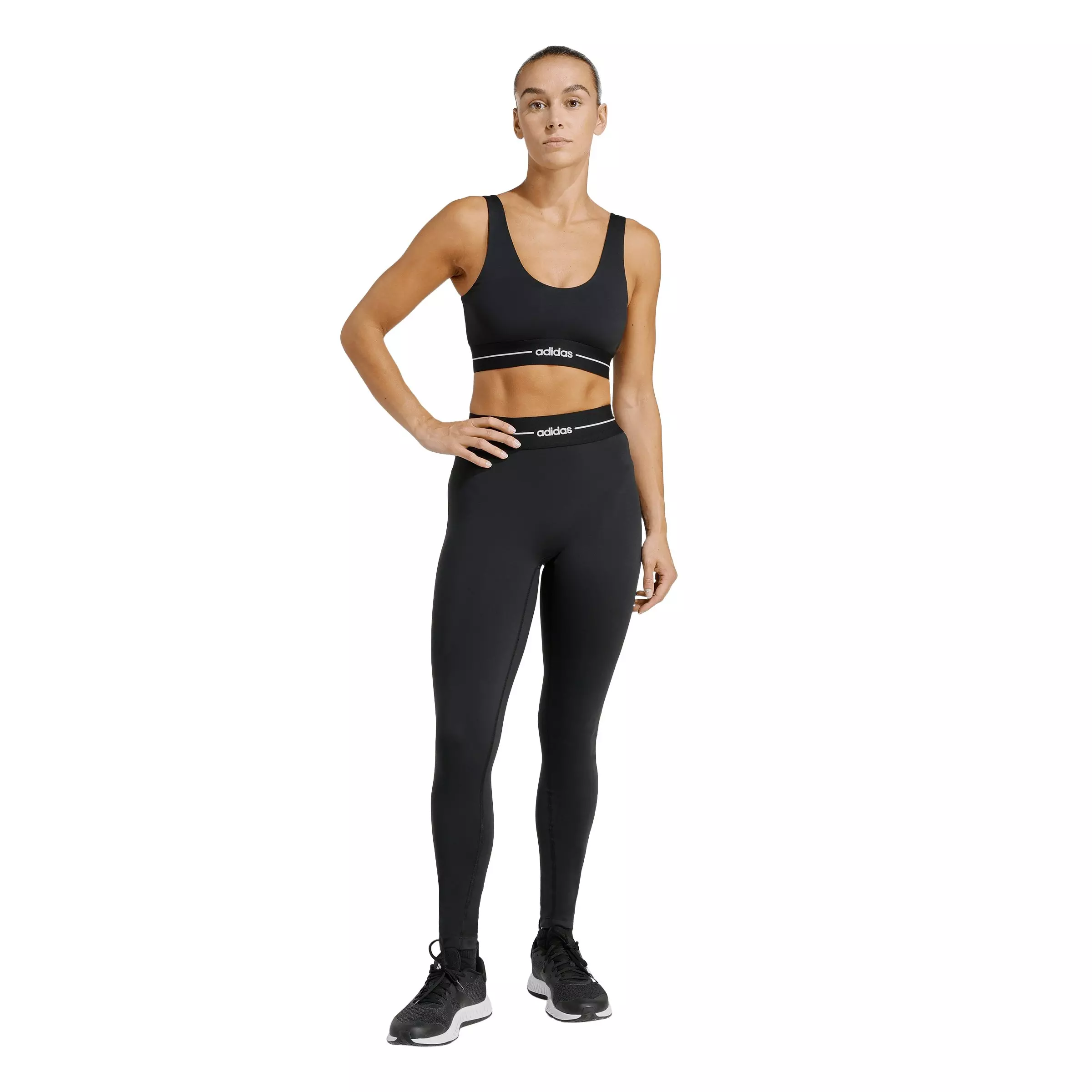 adidas Women's Hyperglam Full Length Leggings - Black - BLACK