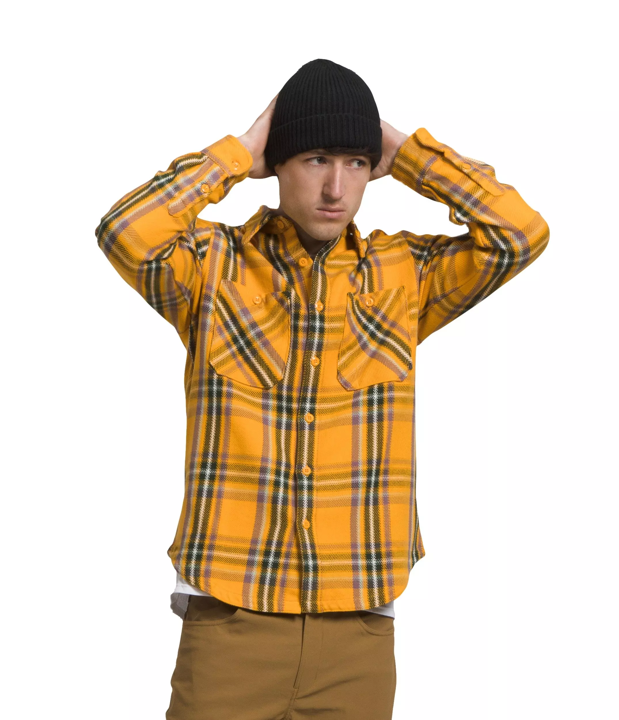 The North Face Men's Valley Twill Flannel Shacket - GOLD