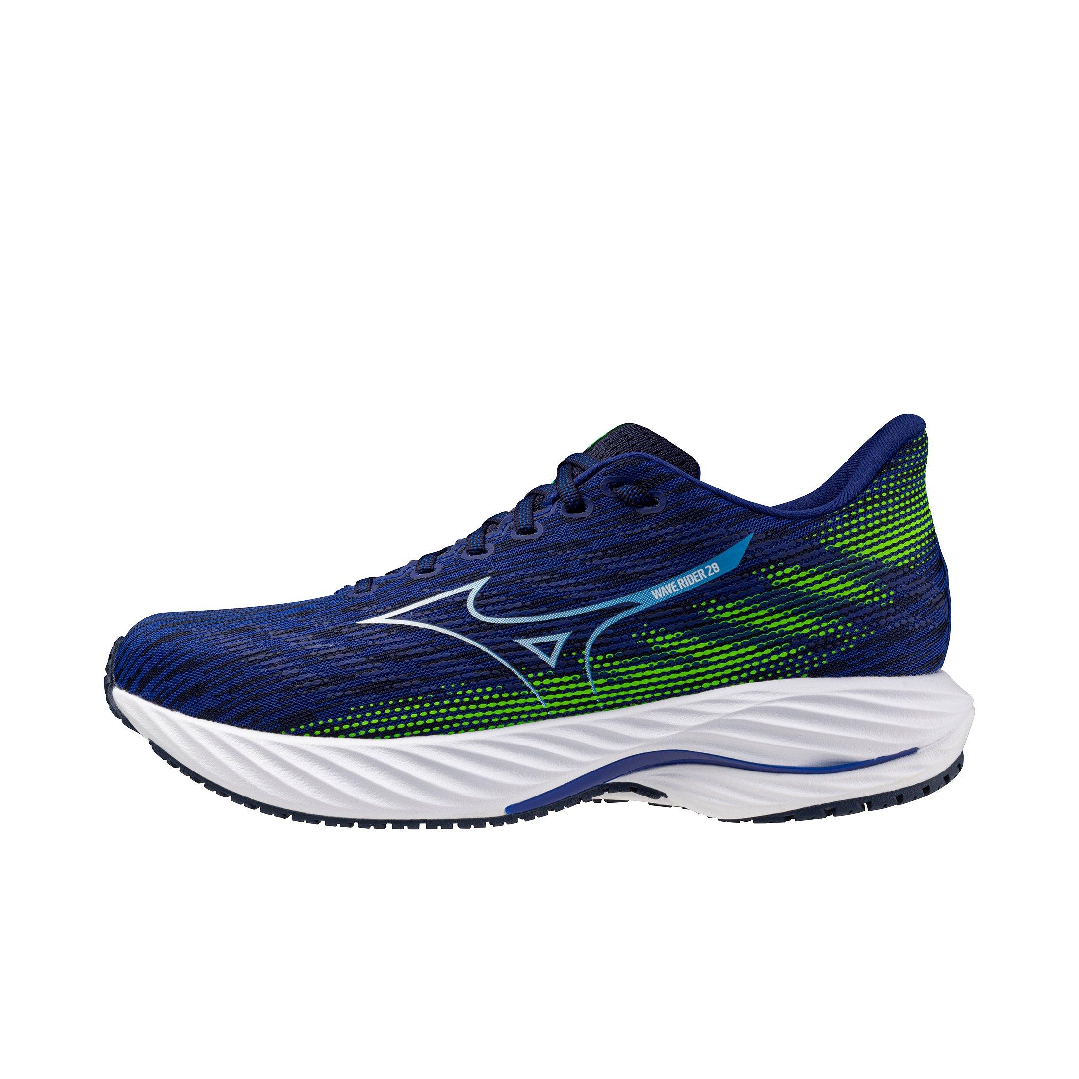 Mizuno Wave Rider 28 "Reflex Blue/White" Men's Running Shoe - BLUE/WHITE Thumbnail View 2